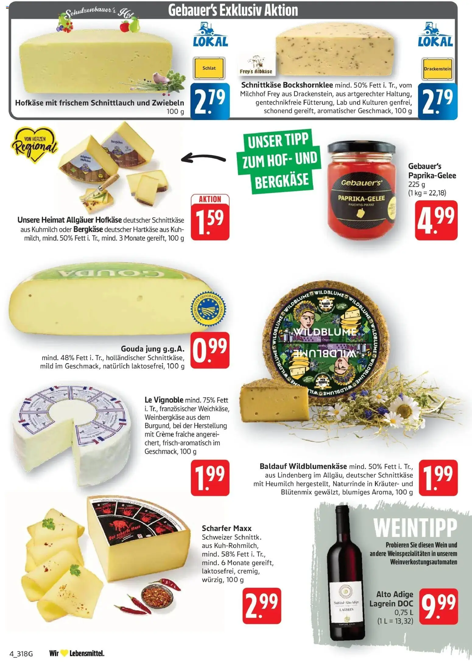 Edeka Prospekt Göppingen (ab 14.09.2026) » Angebote Online | Seite: 4 | Produkte: Gouda, Creme, Zwiebeln, Wein