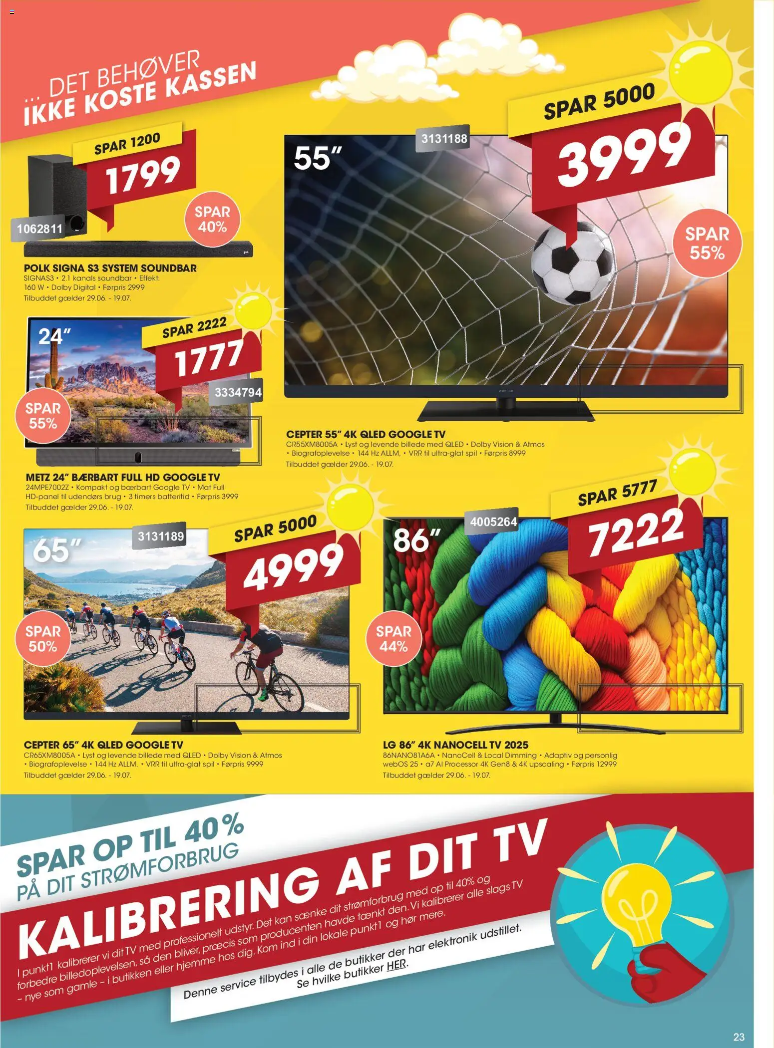 Punkt1 tilbudsavis – gyldig fra 29/06/2026 | Side: 23 | Produkter: Processor, Soundbar, TV, Spil