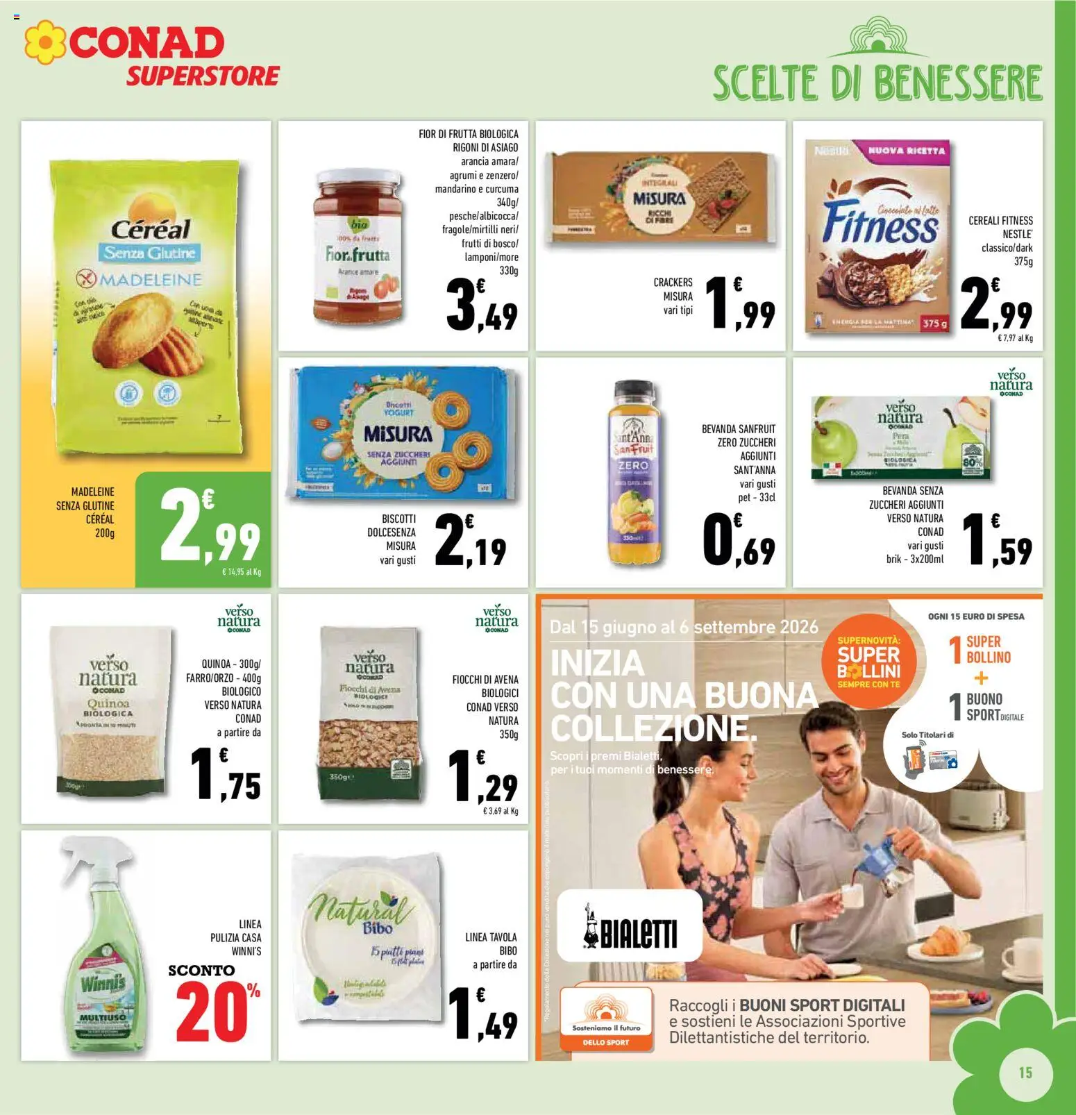 Volantino Conad del 04.06.2026 | Pagina: 15 | Prodotti: Yogurt, Tè, Fiocchi, Quinoa
