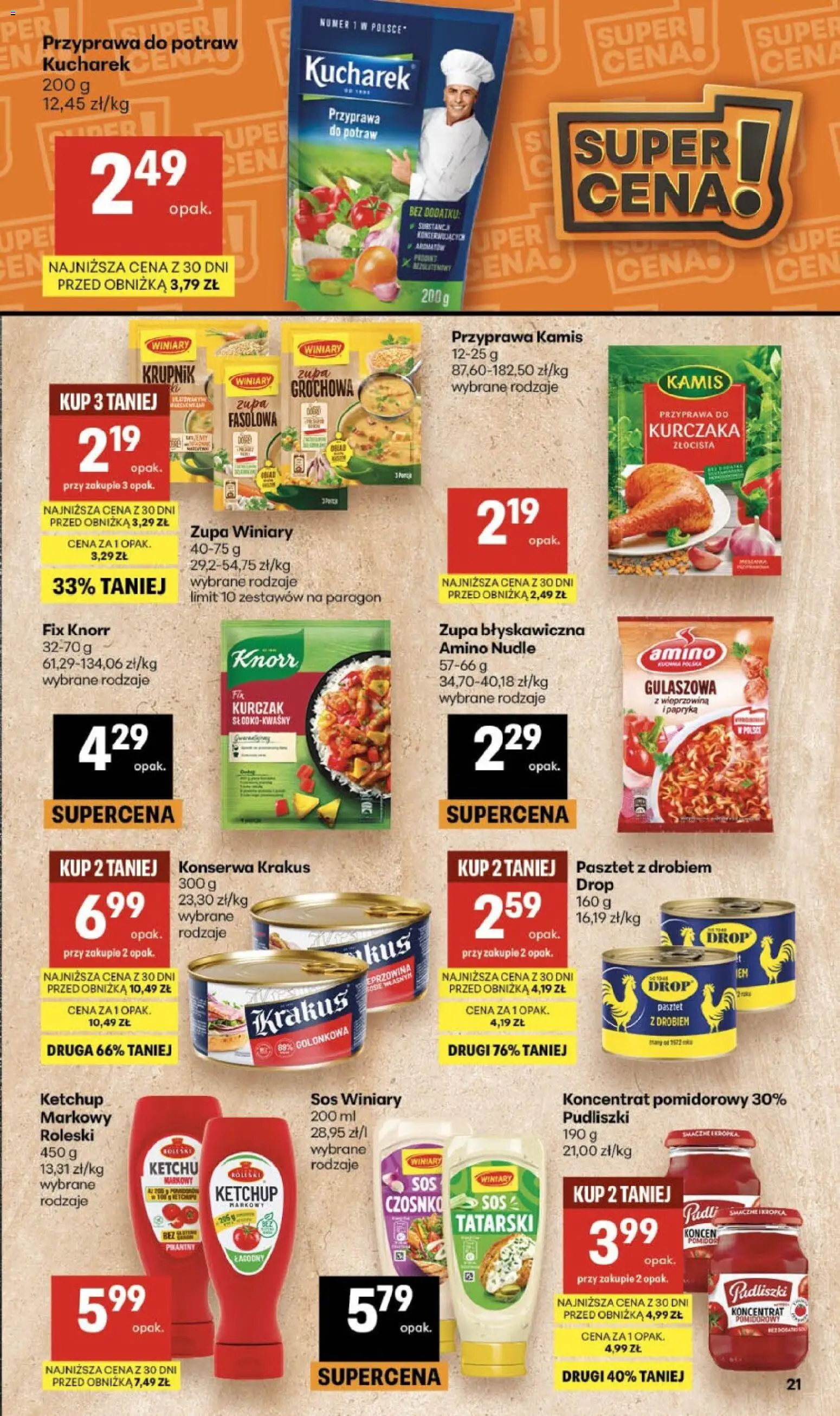 Delikatesy Centrum gazetka od 11.06.2026 | Strona: 21 | Produkty: Kurczak, Koncentrat pomidorowy, Zupa, Wieprzowina