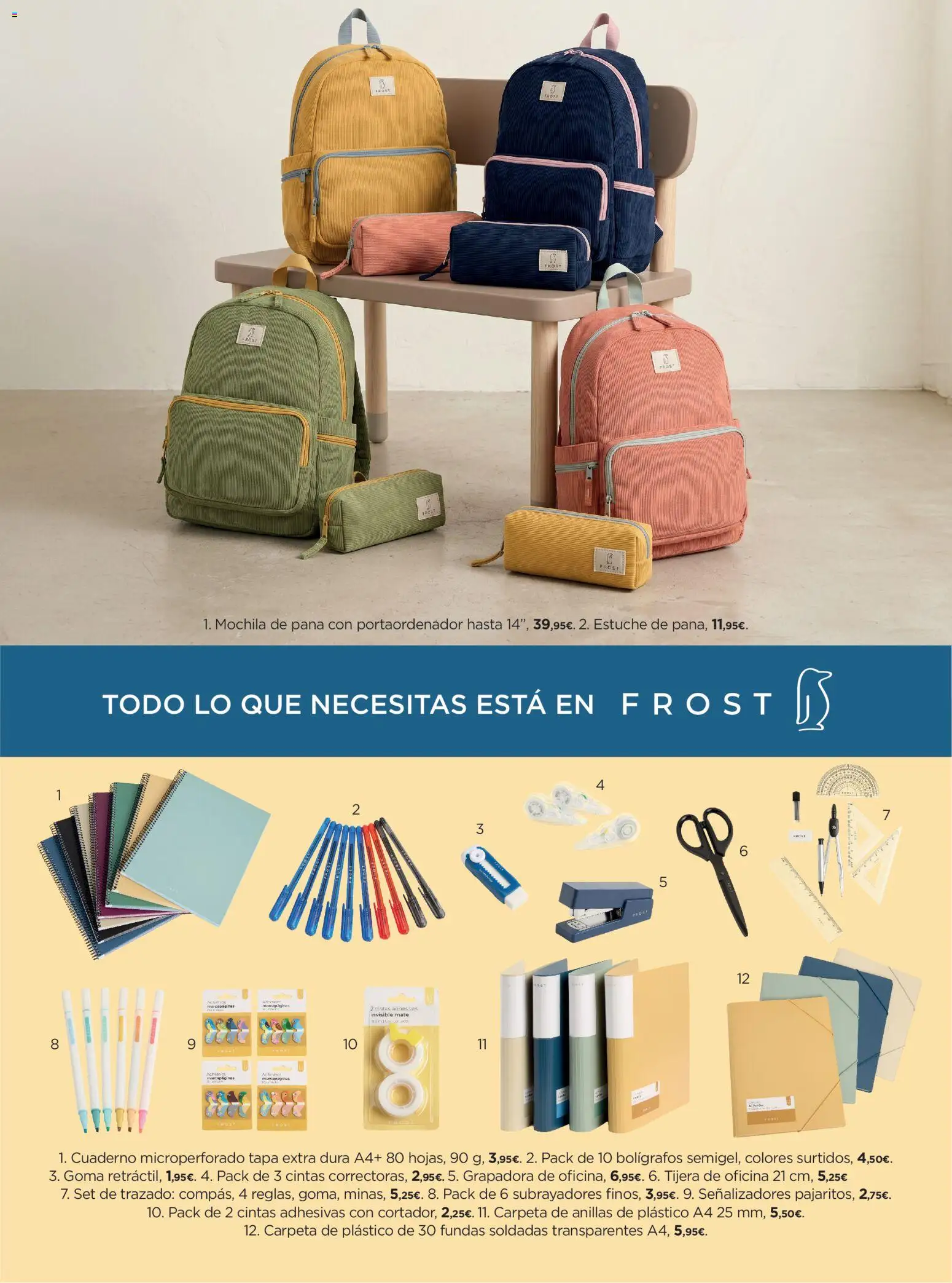 Hipercor - Vuelta al cole │ válido desde el 17/08/2026 | Página: 5 | Productos: Mochila, Grapadora
