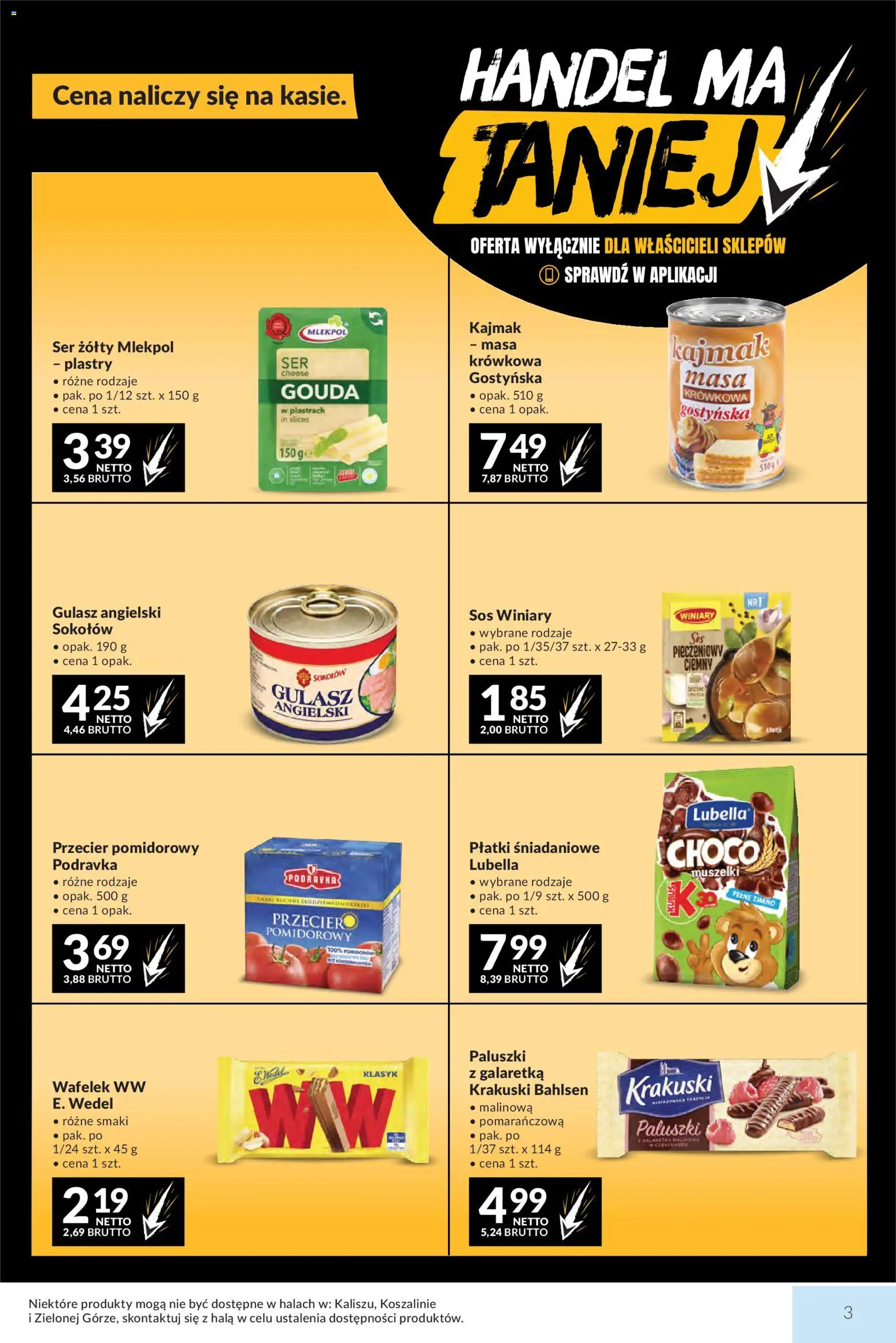 Makro gazetka od 29.09.2026 | Strona: 3 | Produkty: Galaretka, Płatki śniadaniowe, Wafelek, Paluszki
