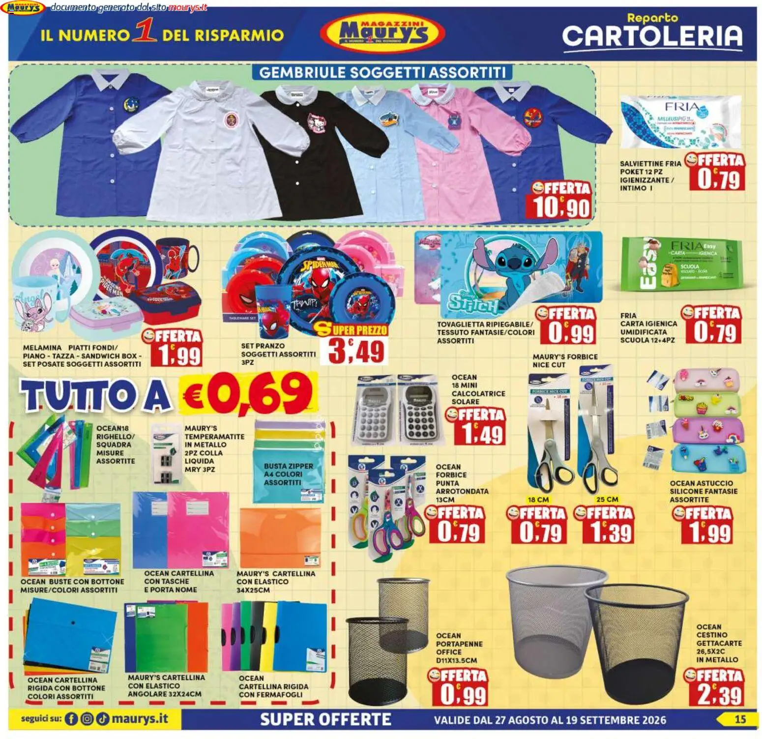 Volantino Maury's del 27/08/2026 | Pagina: 15