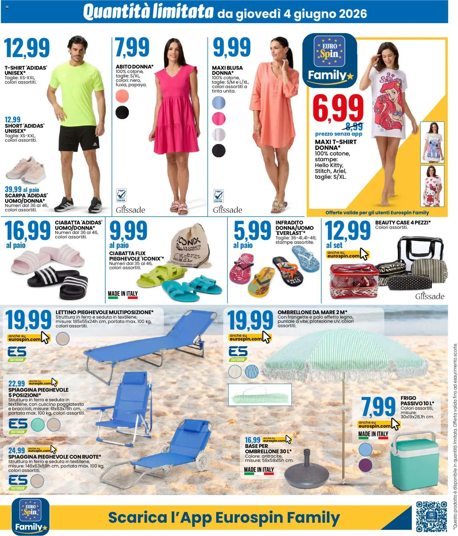 Volantino Eurospin del 04.06.2026 | Pagina: 14 | Prodotti: Abito, Blusa, Lettino, Cuscino