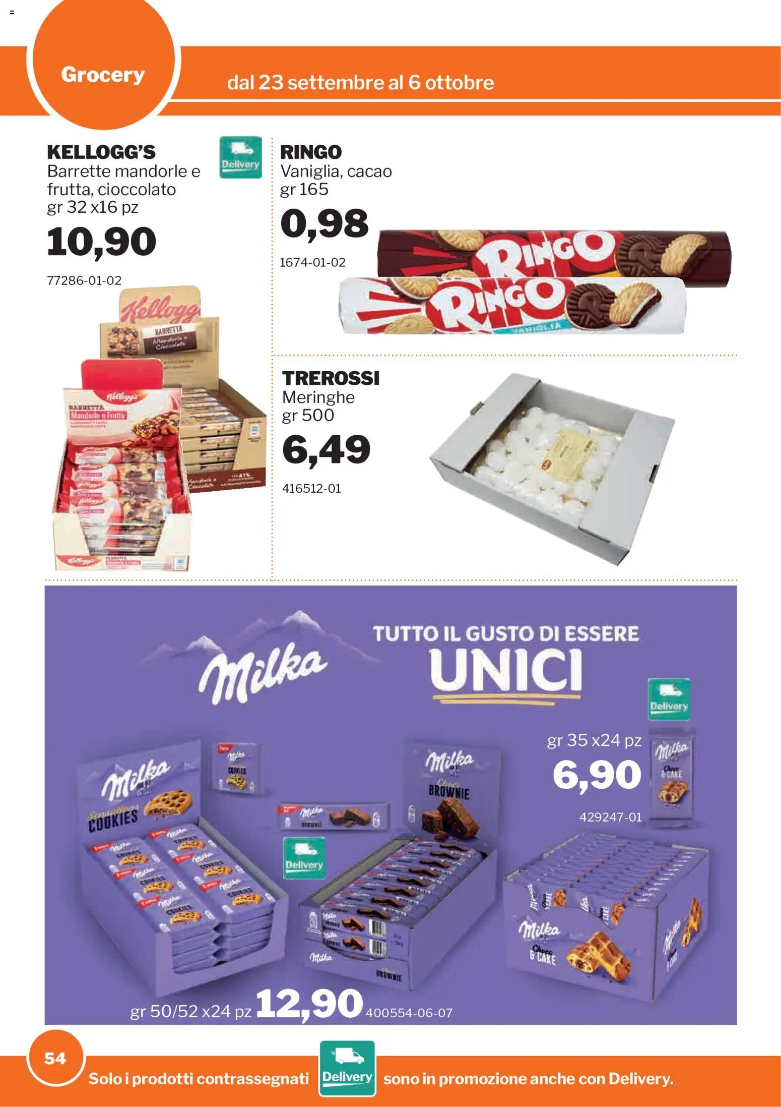 Volantino Sogegross del 23/09/2026 | Pagina: 54 | Prodotti: Cioccolato, Frutta, Mandorle, Cacao