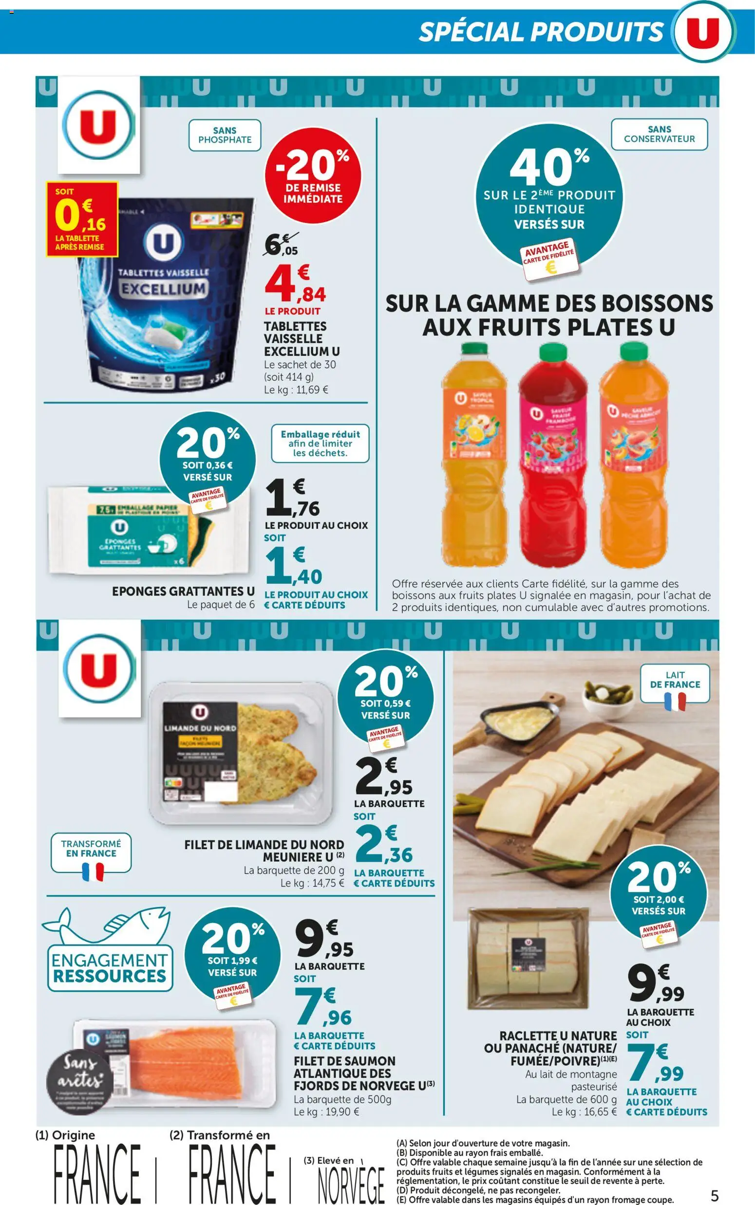 {H1} | Page: 5 | Produits: Vaisselle, Filet de limande, Éponges, Fruits