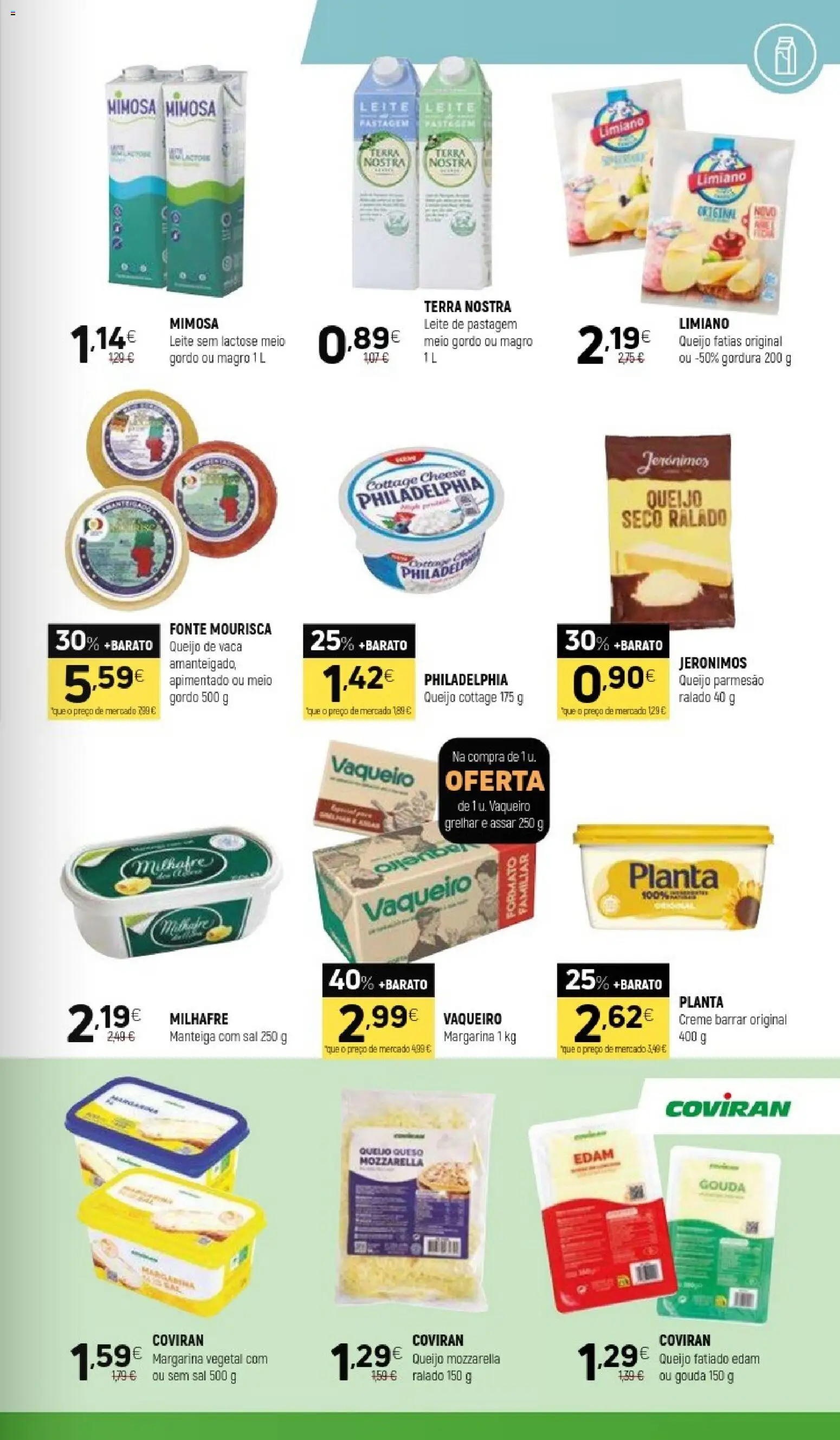 Coviran folheto │ válido de 16.06.2026 | Página: 5 | Produtos: Queijo parmesão, Sal, Manteiga, Creme