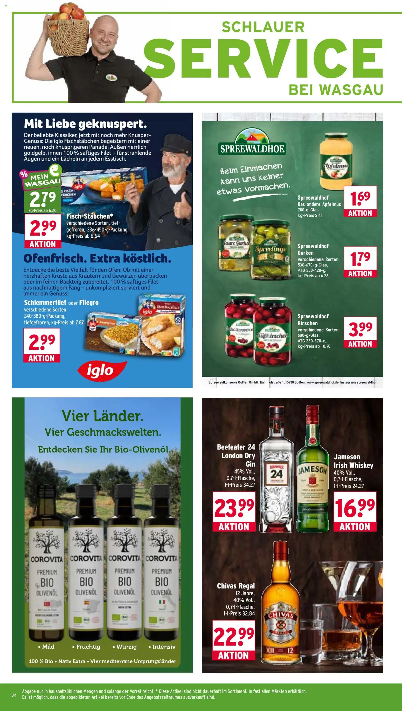 Wasgau Prospekt – gültig ab 14.09.2026 | Seite: 24 | Produkte: Regal, Iglo, Jameson, Kirschen
