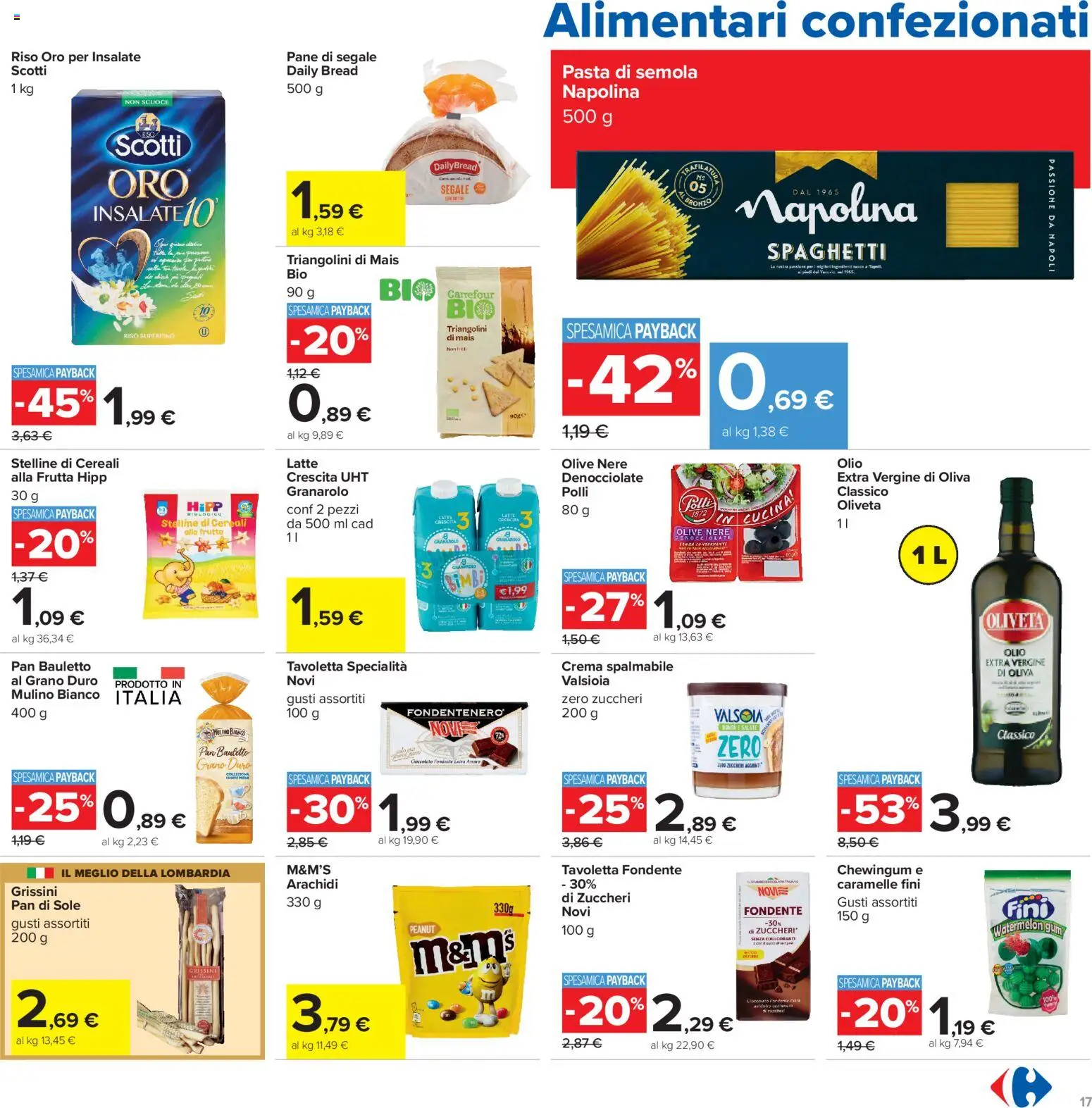 Volantino Carrefour del 20/08/2026 | Pagina: 17 | Prodotti: Crema, Frutta, Spaghetti, Specialità