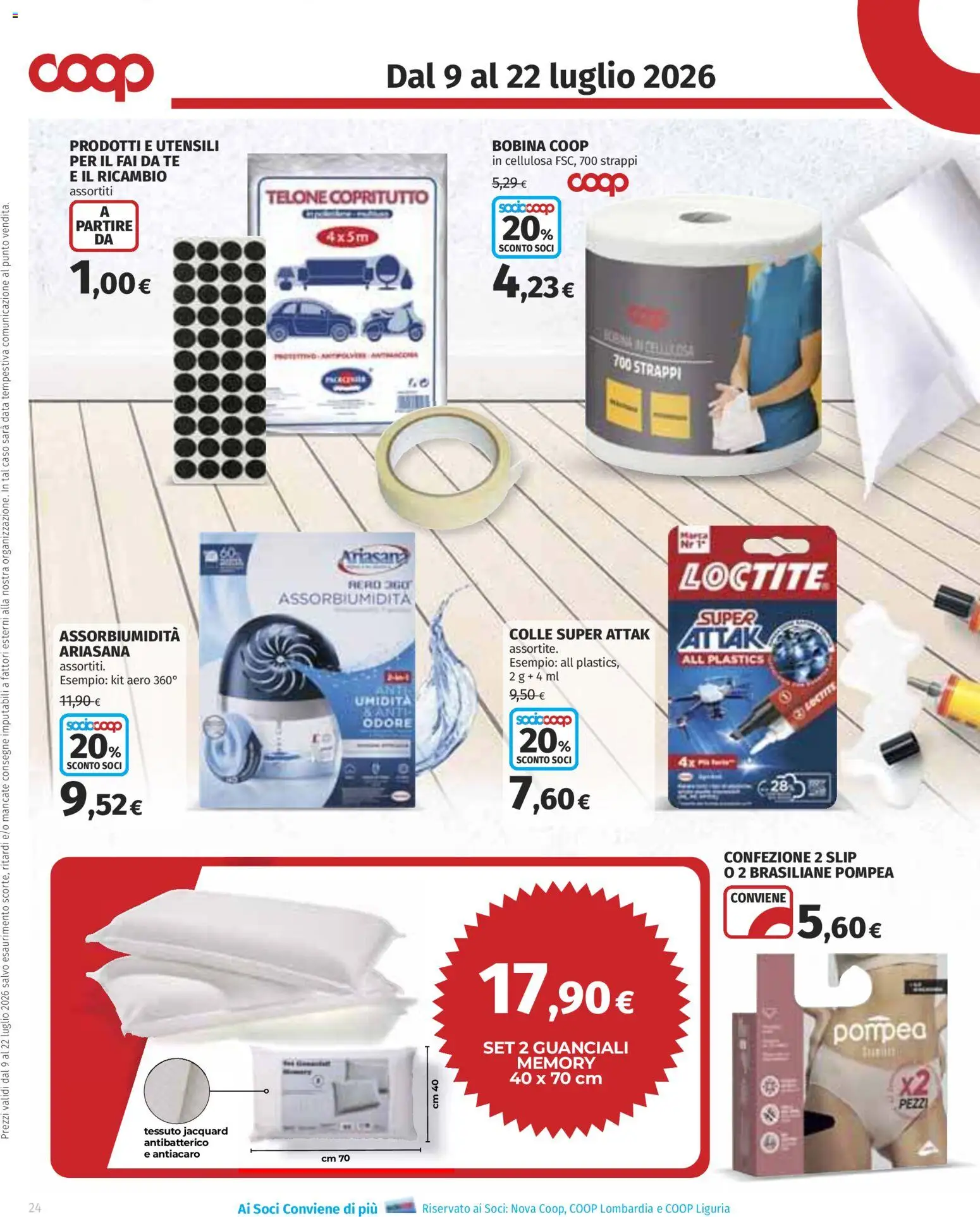 Volantino COOP del 09/07/2026 | Pagina: 24 | Prodotti: Tè, Slip, Data