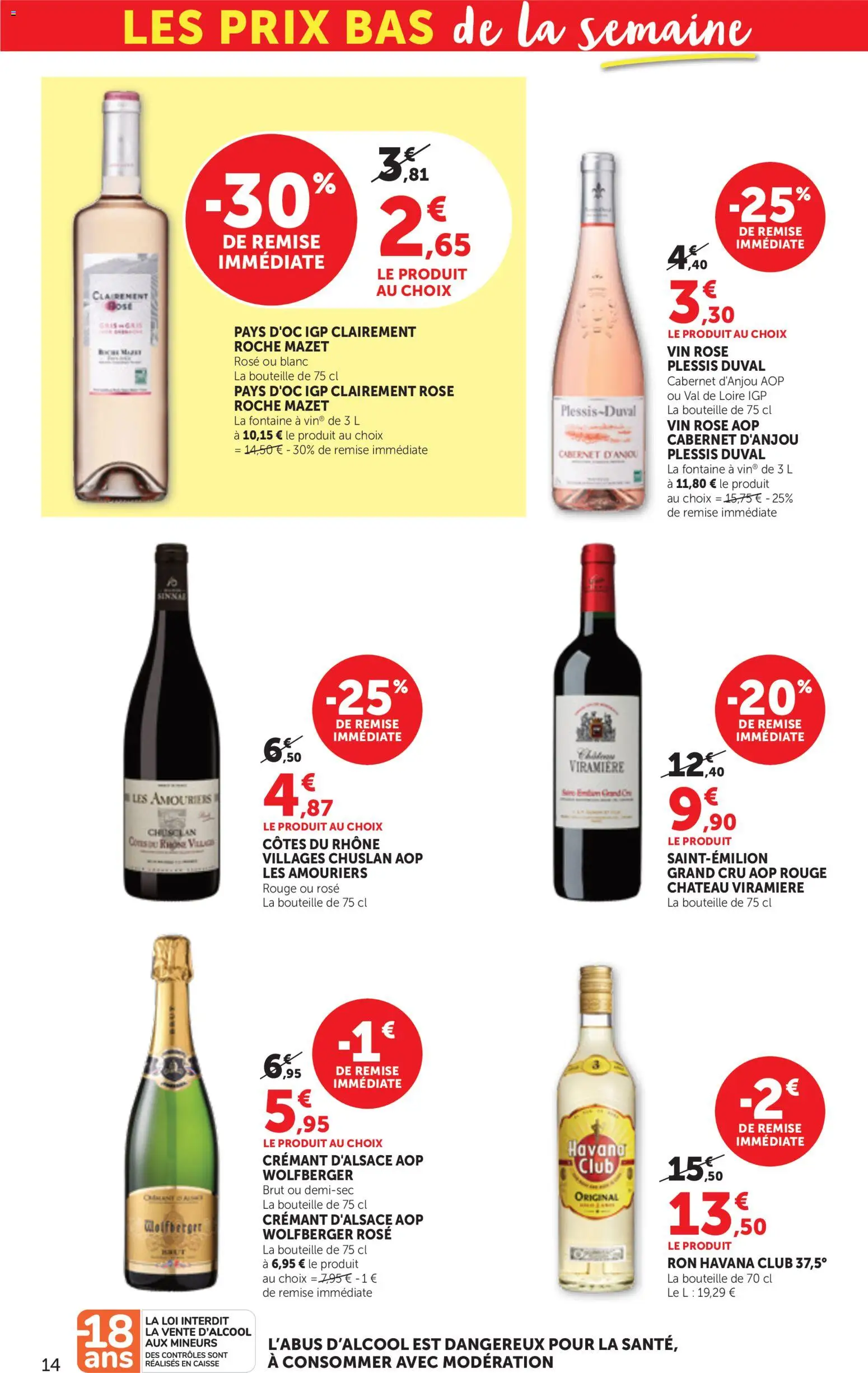 {H1} | Page: 14 | Produits: Havana, Vin rosé, Bouteille, Vin