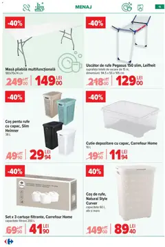 Ofertele Carrefour valabile de la 20.05.2026 | Pagină: 14 | Produse: Uscător, Coș, Masă, Cutie