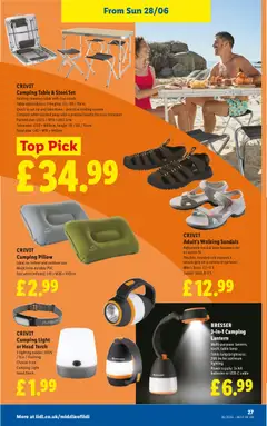 Preview of Weekly offers Lidl valid from 25/06/2026 | Page: 29 | Products: Lamp, Sandals, Cable, Pillow