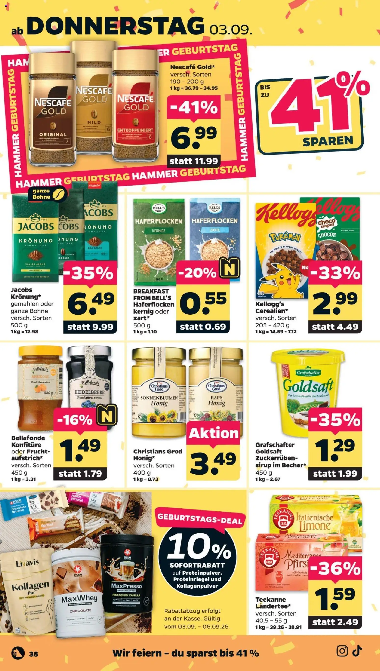 Netto Prospekt – gültig ab 31.08.2026 | Seite: 42 | Produkte: Nescafe, Kellogg's, Teekanne, Nescafe gold