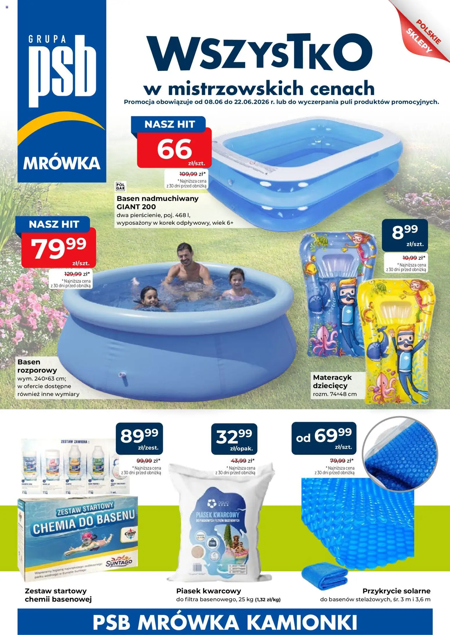 Mrówka gazetka - Kamionki od 08.06.2026 | Strona: 1 | Produkty: Basen
