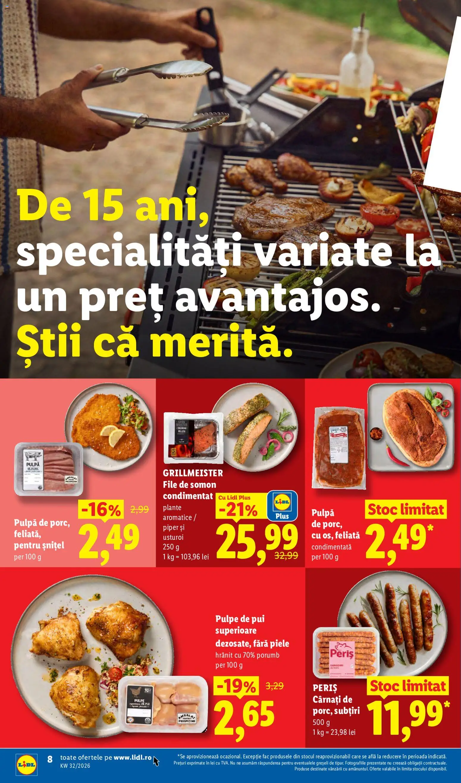Noul catalog Lidl – valabil de la 03.08.2026 | Pagină: 8 | Produse: Somon, Porumb, Piper, Plus