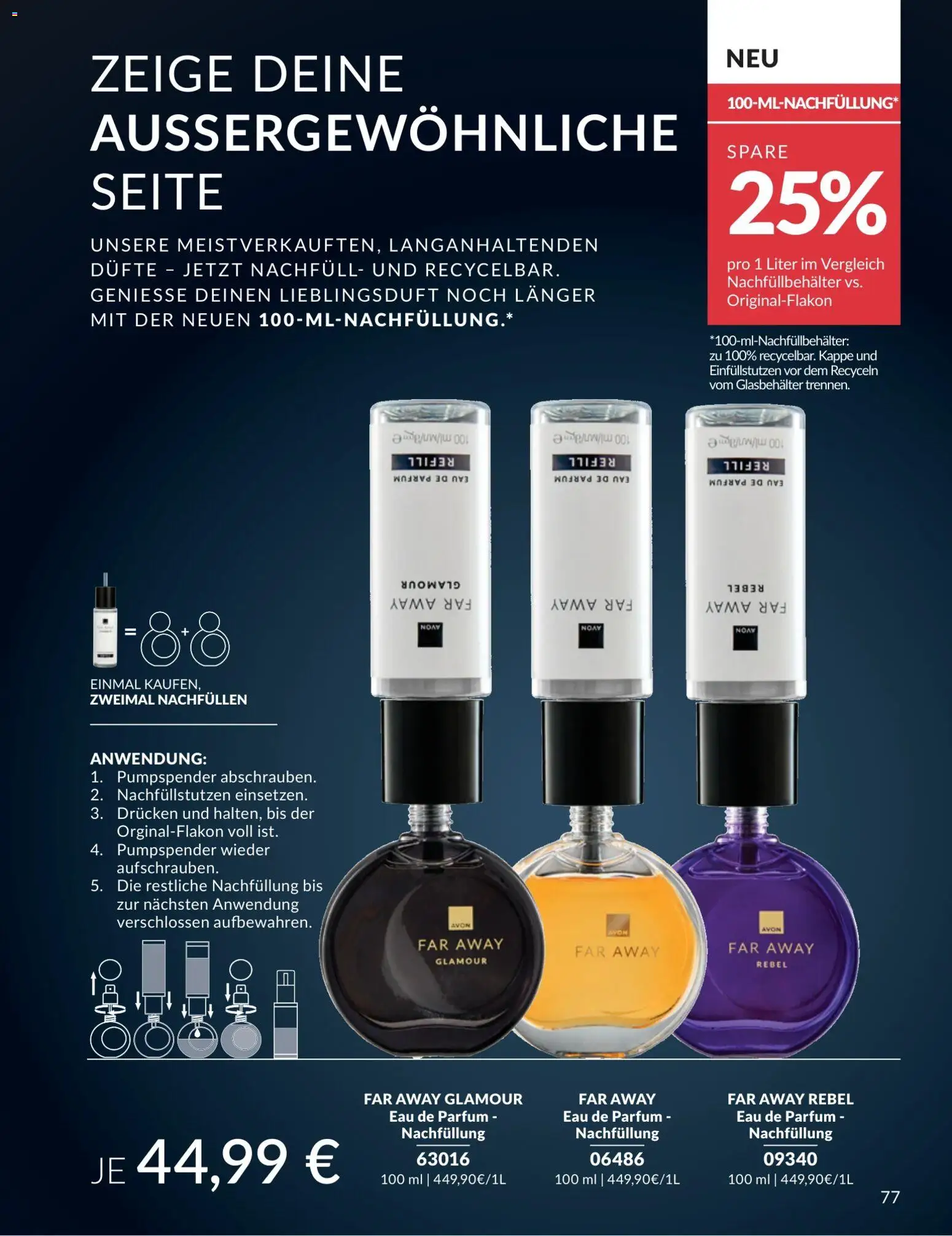 AVON Katalog Juli 2026 – gültig ab 01.07.2026 | Seite: 77 | Produkte: Parfüm, Eau de Parfum, Kappe