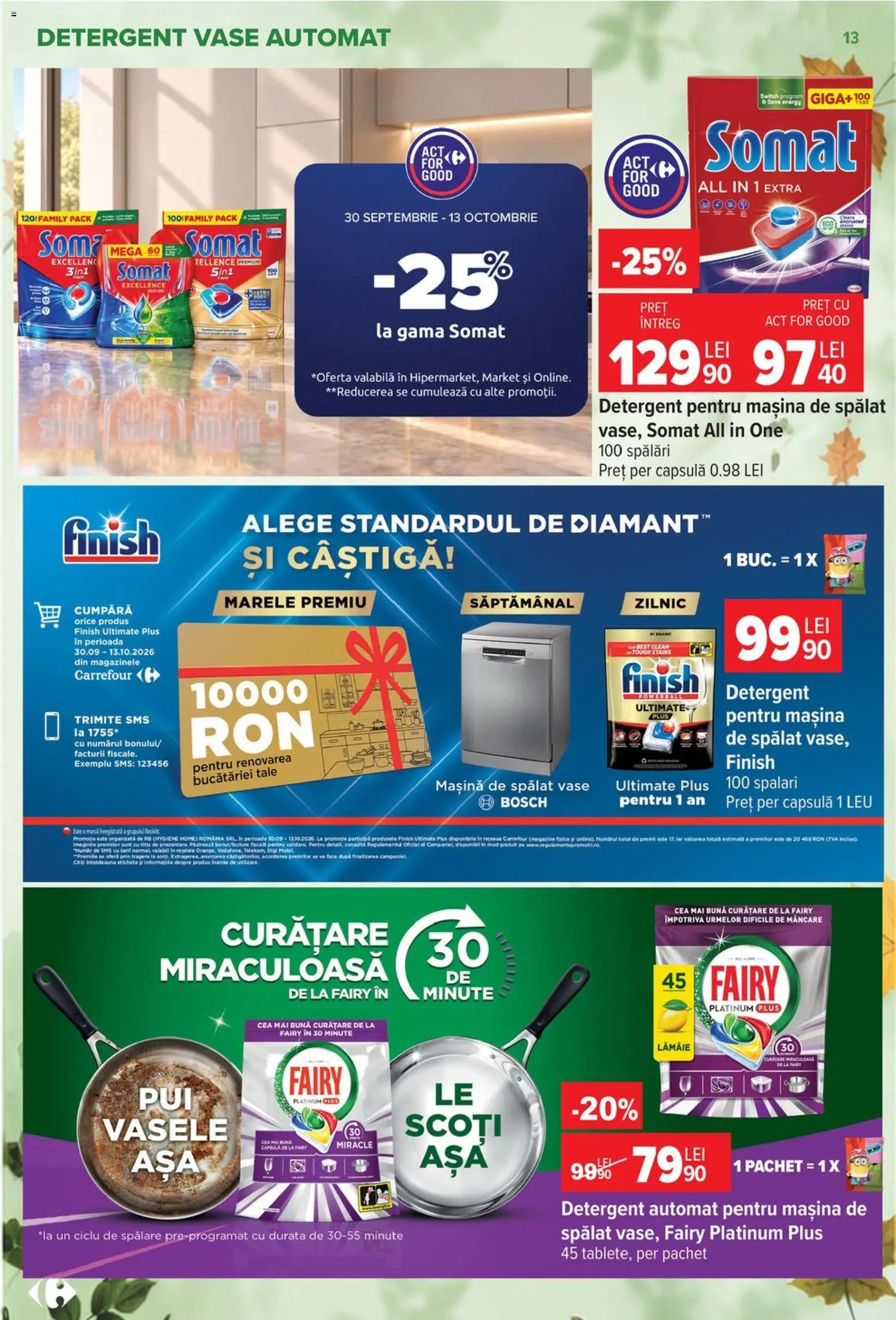 Noul catalog Carrefour – valabil de la 30.09.2026 | Pagină: 13 | Produse: Premium, Clean, Mașină De Spălat, Mașină De Spălat Vase