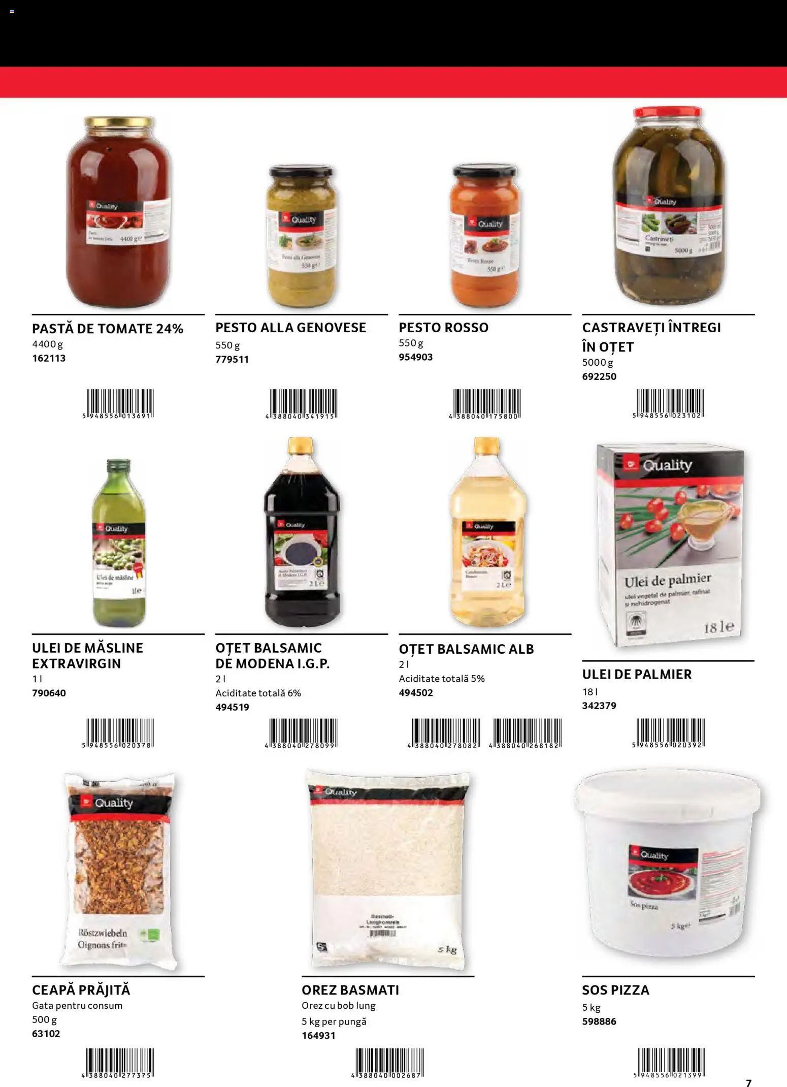 Noul catalog Selgros – valabil de la 30.01.2026 | Pagină: 7 | Produse: Pungă, Ulei, Oțet, Orez
