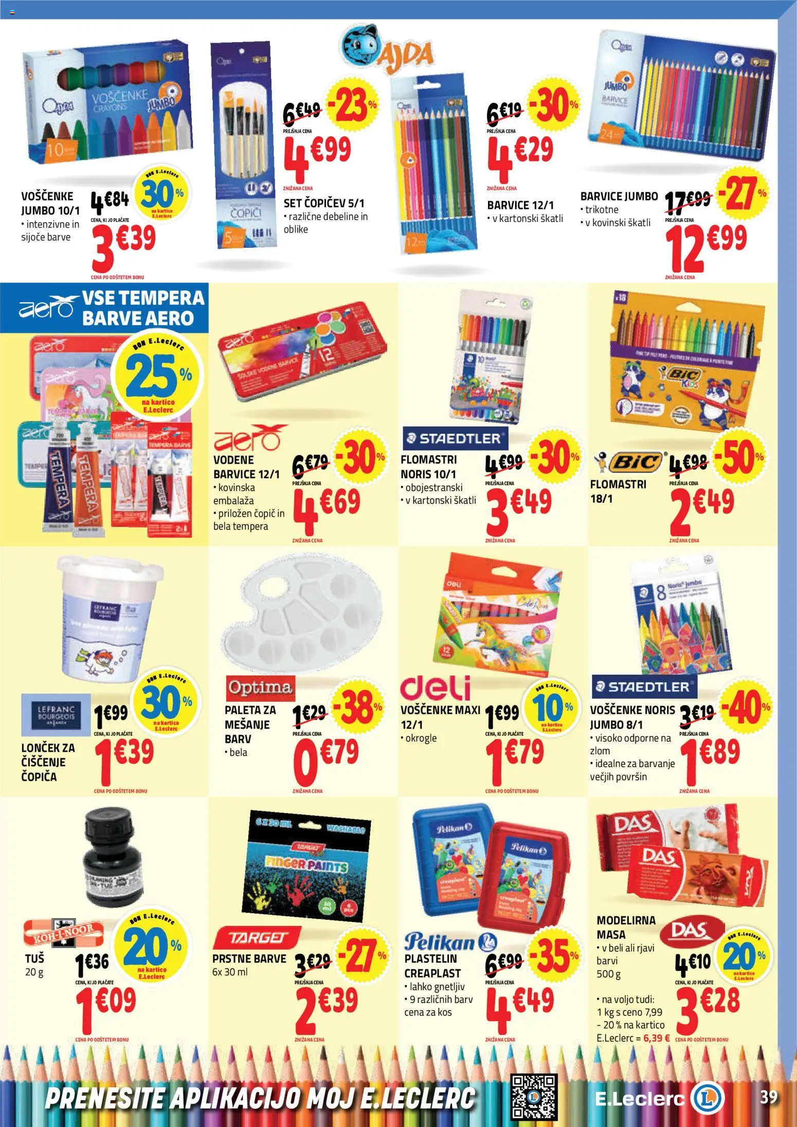 Novi E.leclerc katalog ponudbe – veljaven od 17.06.2026 | Stran: 5 | Izdelki: Barvice, Kos, Copic