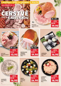 Náhled letáku KOSTELECKÉ UZENINY Burgunda, Burgunda 100 g od 29.04.2026 | Strana: 22 | Produkty: Uzeniny, Pomazánka, Perla, Niva