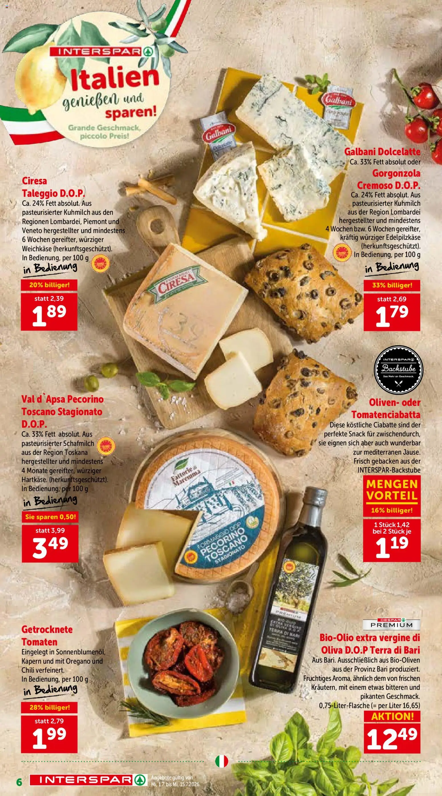 Interspar Italien gültig ab 01.07.2026 | Seite: 6 | Produkte: Chili, Szeder, Tomaten