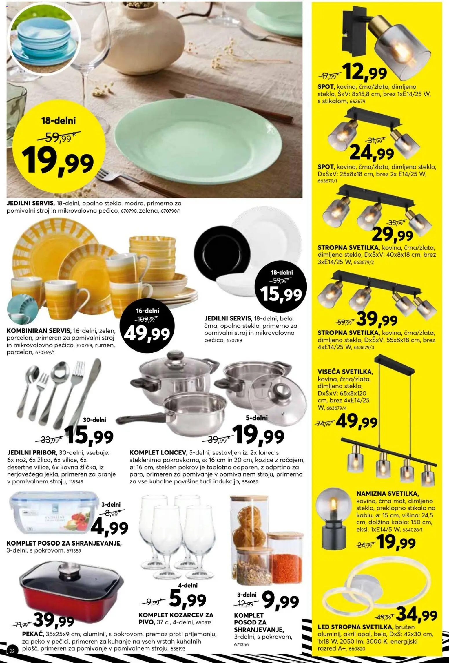 Novi Dipo katalog ponudbe – veljaven od 23.09.2026 | Stran: 22 | Izdelki: Pomivalni stroj, Kozice