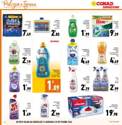Anteprima del volantino Conad volantino Superstore Campania valido a partire dal 09/09/2026 | Pagina: 26 | Prodotti: Ammorbidente, Loto, Sgrassatore, Lavatrice