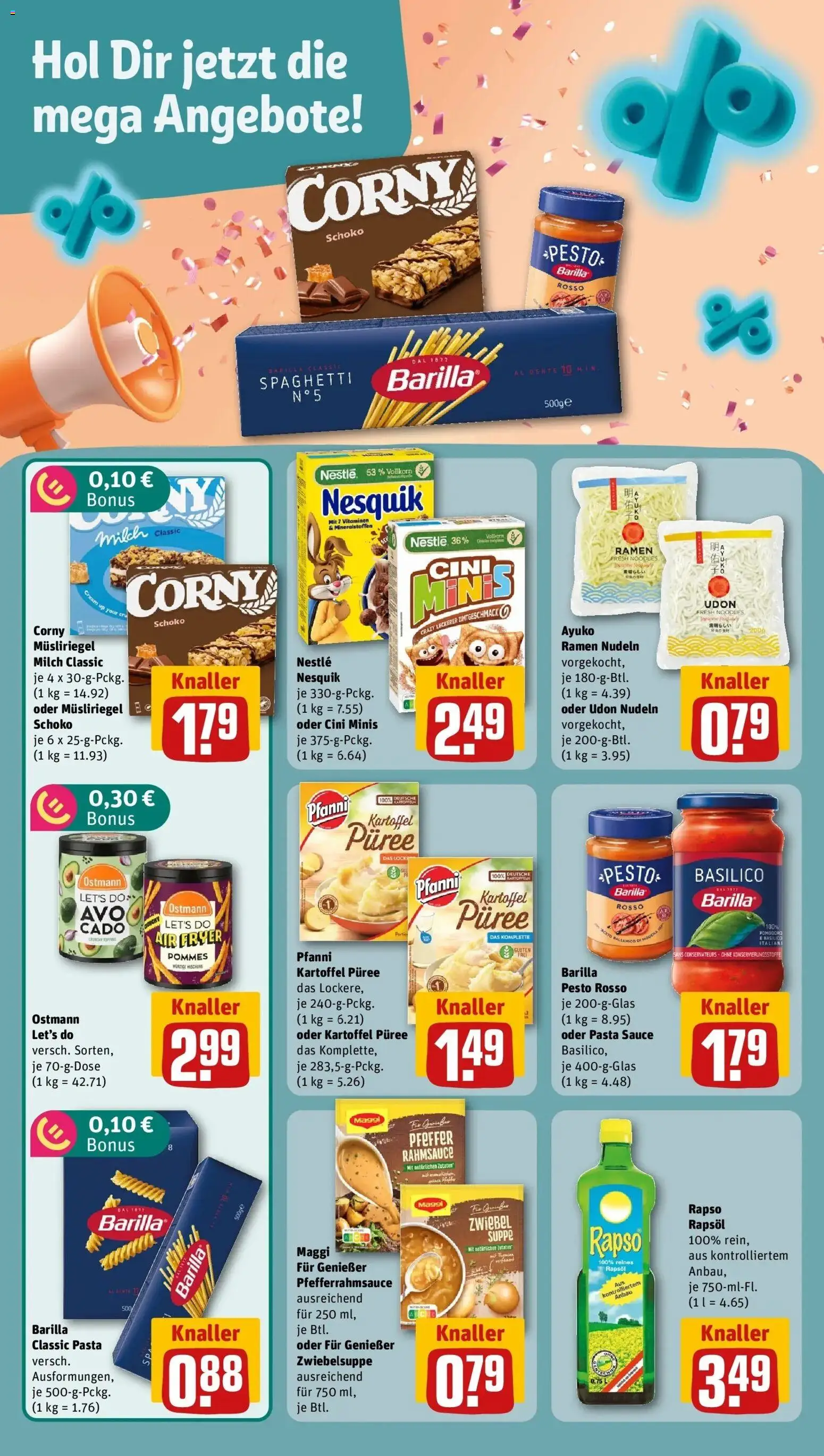 REWE Prospekt ab 21.09.2026 zum Blättern » Angebote | Seite: 8 | Produkte: Maggi, Pasta, Nudeln, Rapso rapsol