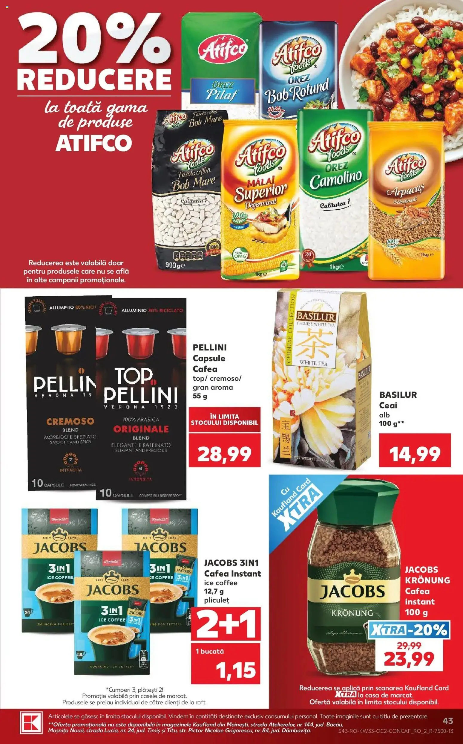 Kaufland Viseu de Sus 12.08.2026 - Revista si Oferta | Pagină: 43 | Produse: Aplică, Raft, Cafea, Orez