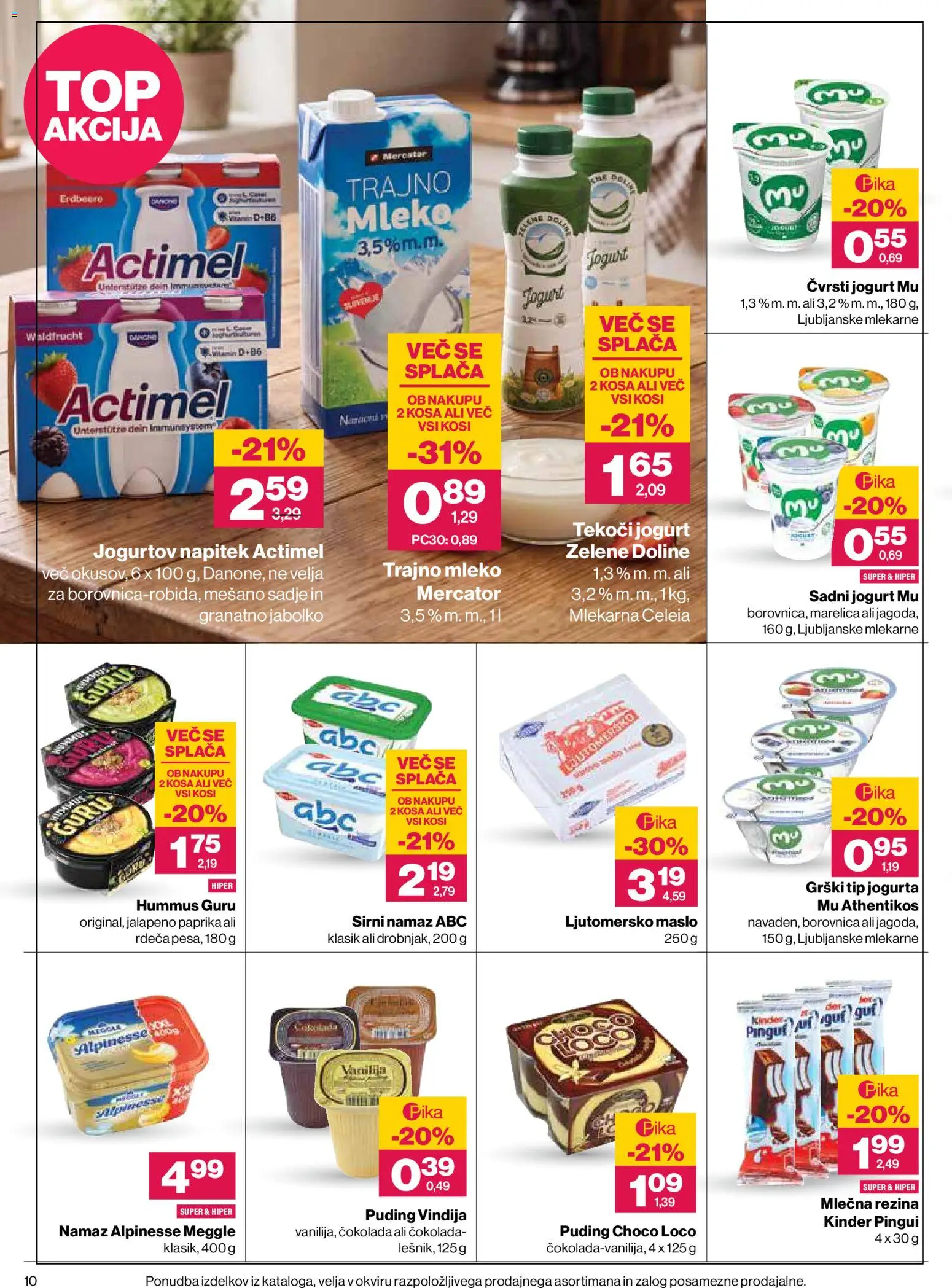 Novi Mercator katalog ponudbe – veljaven od 08.10.2026 | Stran: 10 | Izdelki: Paprika, Puding, Namaz, Sadje