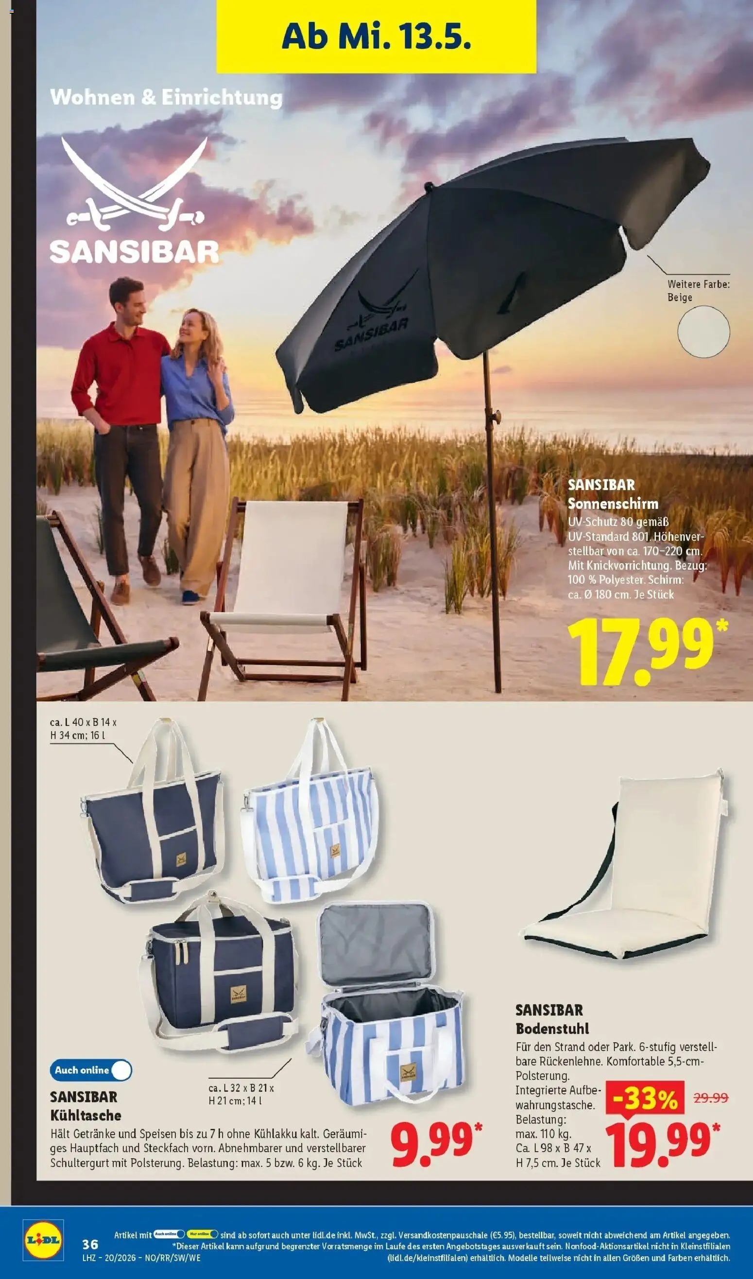 Lidl Prospekt Wahlstedt – gültig ab 11.05.2026 | Seite: 58 | Produkte: Sonnenschirm