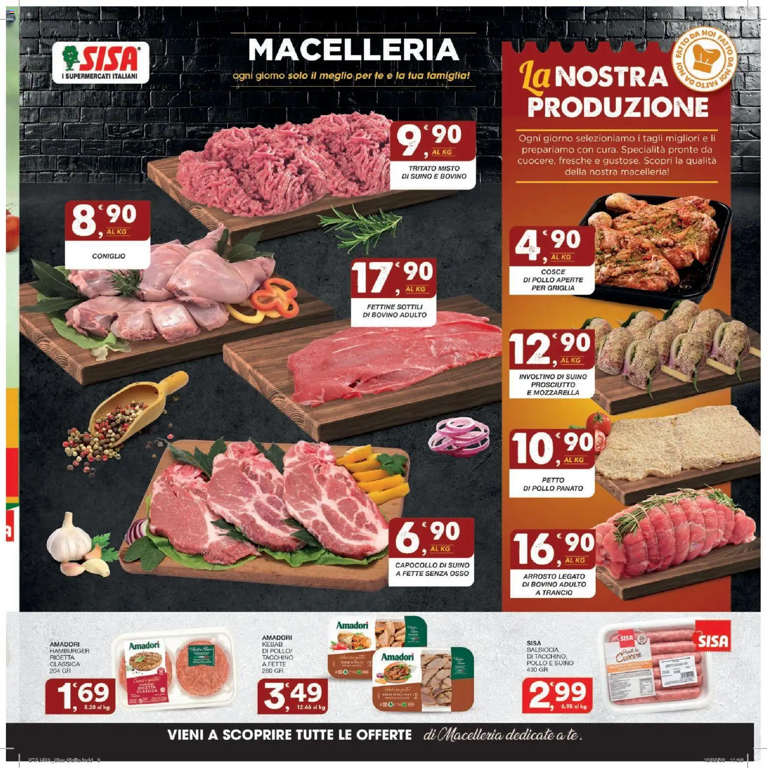 Volantino SISA del 21.05.2026 | Pagina: 3 | Prodotti: Bovino, Suino, Mozzarella, Salsiccia