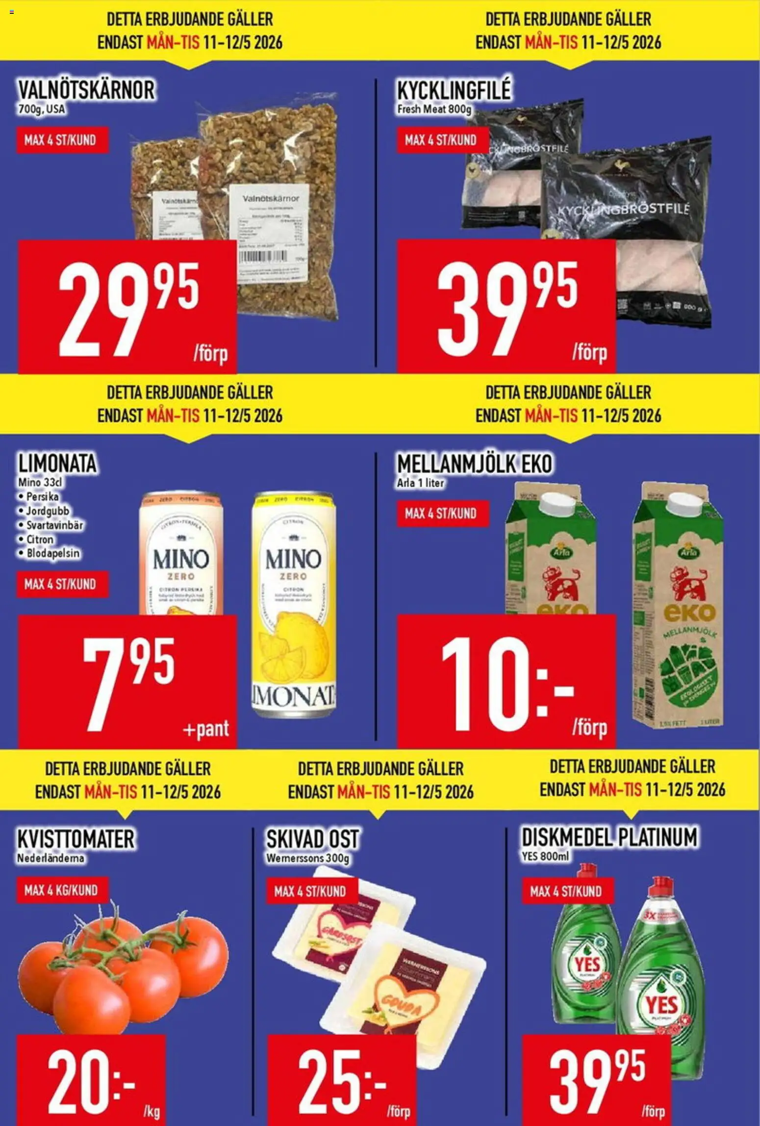 Matdax reklamblad aktuell från 18.05.2026 | Sida: 2 | Produkter: Galler, Ost, Persika, Blodapelsin