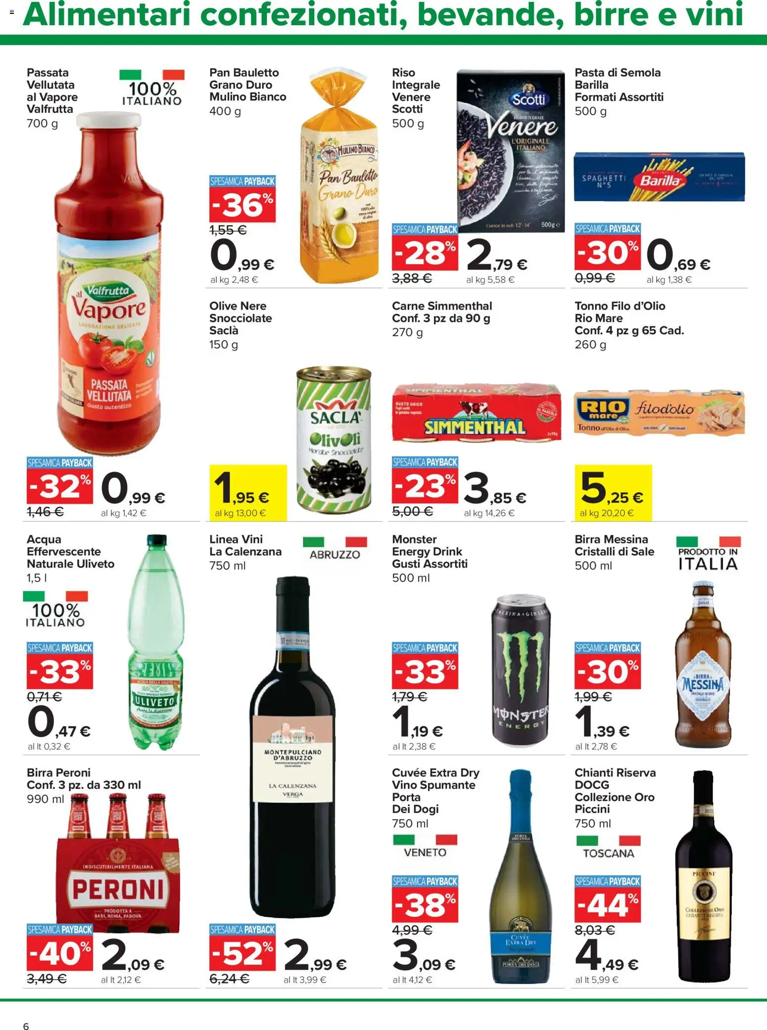 Volantino Carrefour del 19.05.2026 | Pagina: 6 | Prodotti: Acqua, Vino, Spumante, Tonno