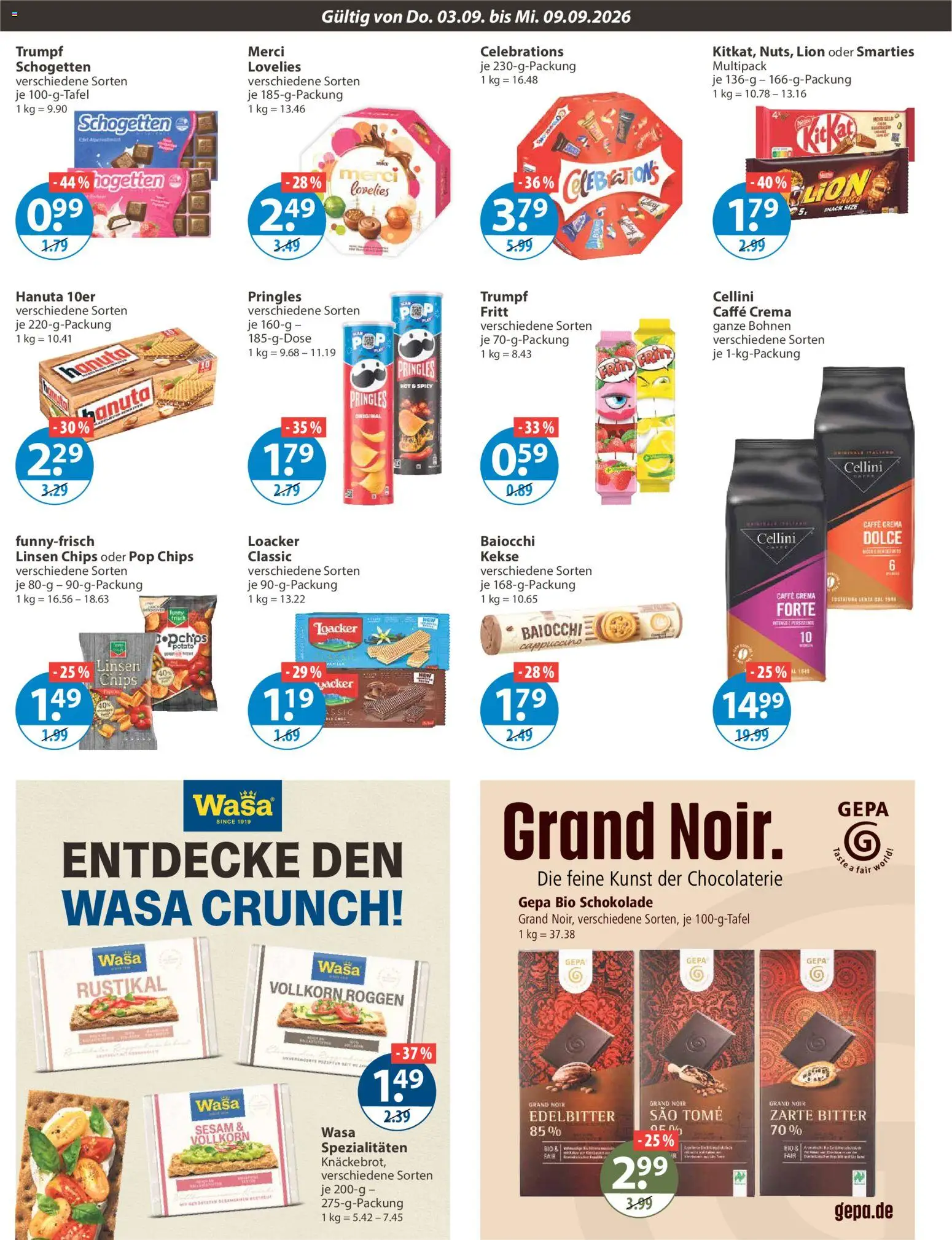 V-Markt Angebote – gültig ab 03.09.2026 | Seite: 8 | Produkte: Merci, Spezialitäten, Smarties, Celebrations