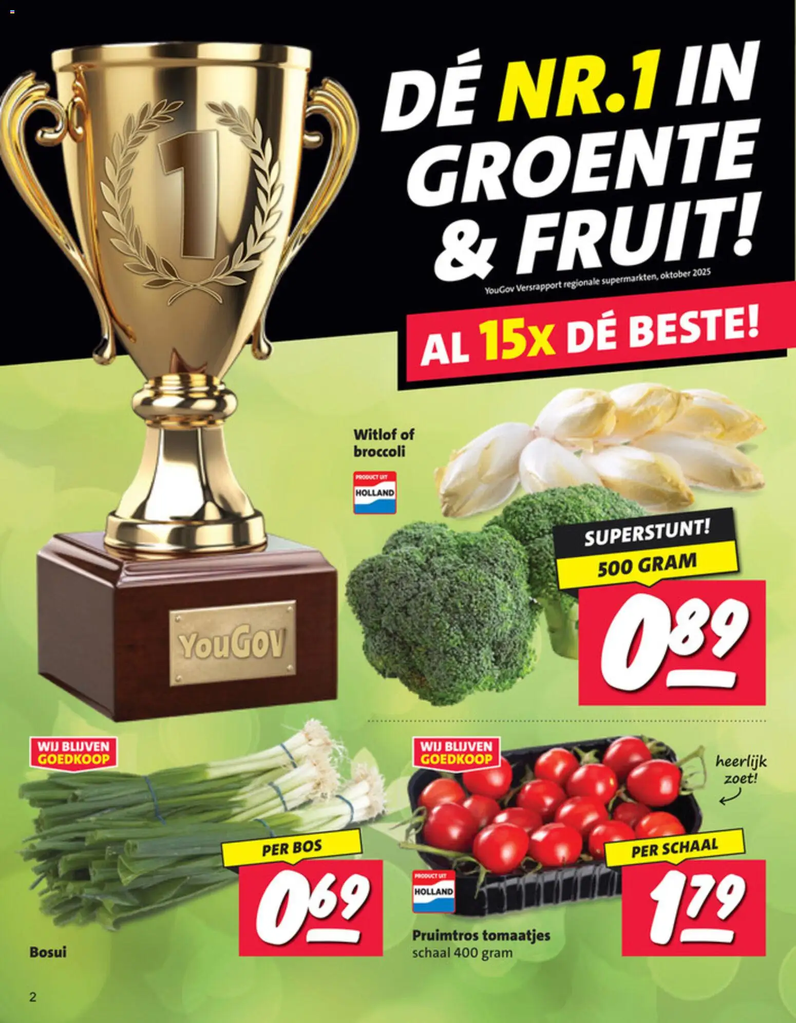{H1} | Pagina: 2 | Producten: Broccoli, Schaal, Fruit