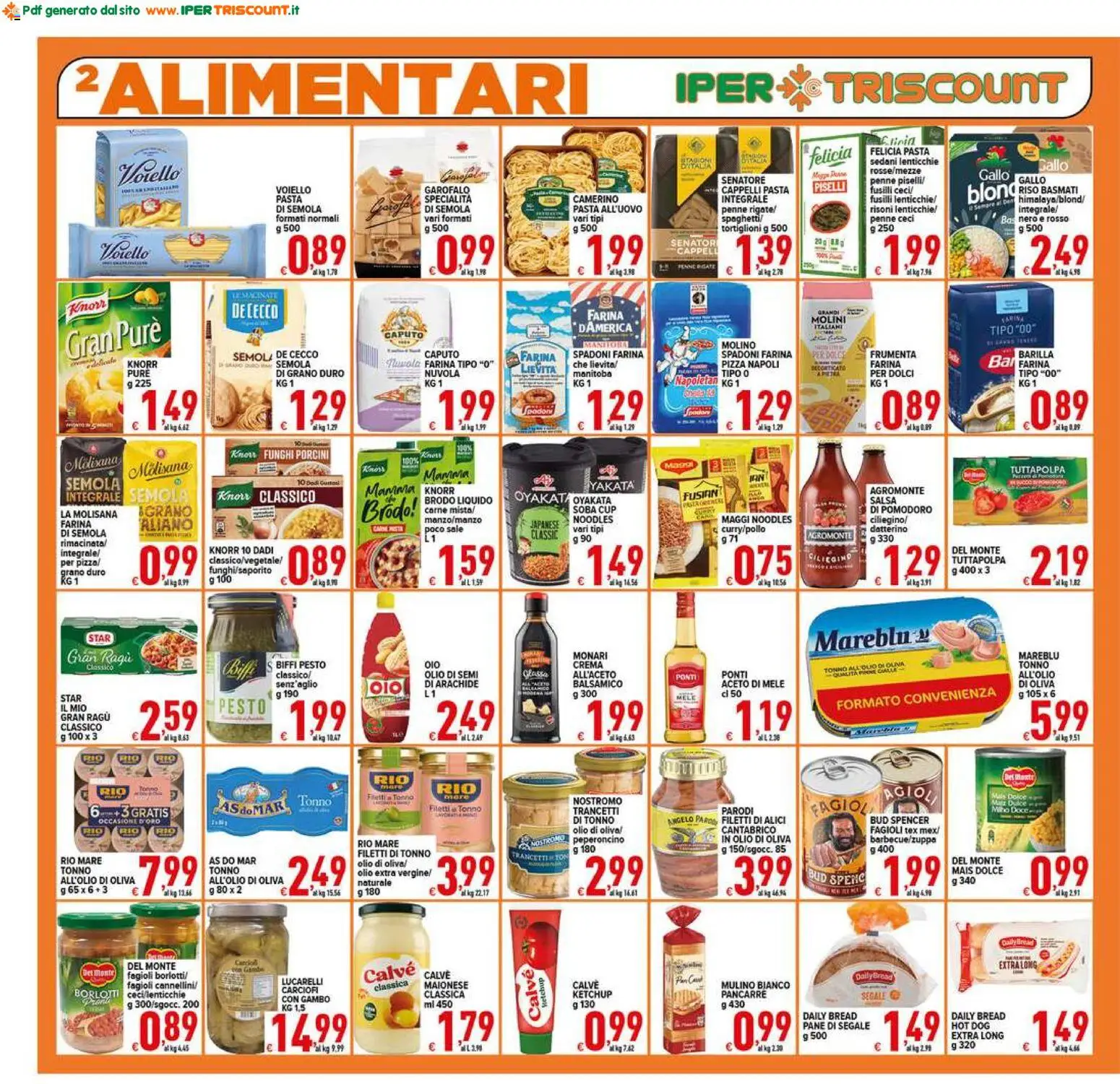 Volantino Ipertriscount del 23/10/2026 | Pagina: 2 | Prodotti: Mele, Fagioli, Pasta, Pesto