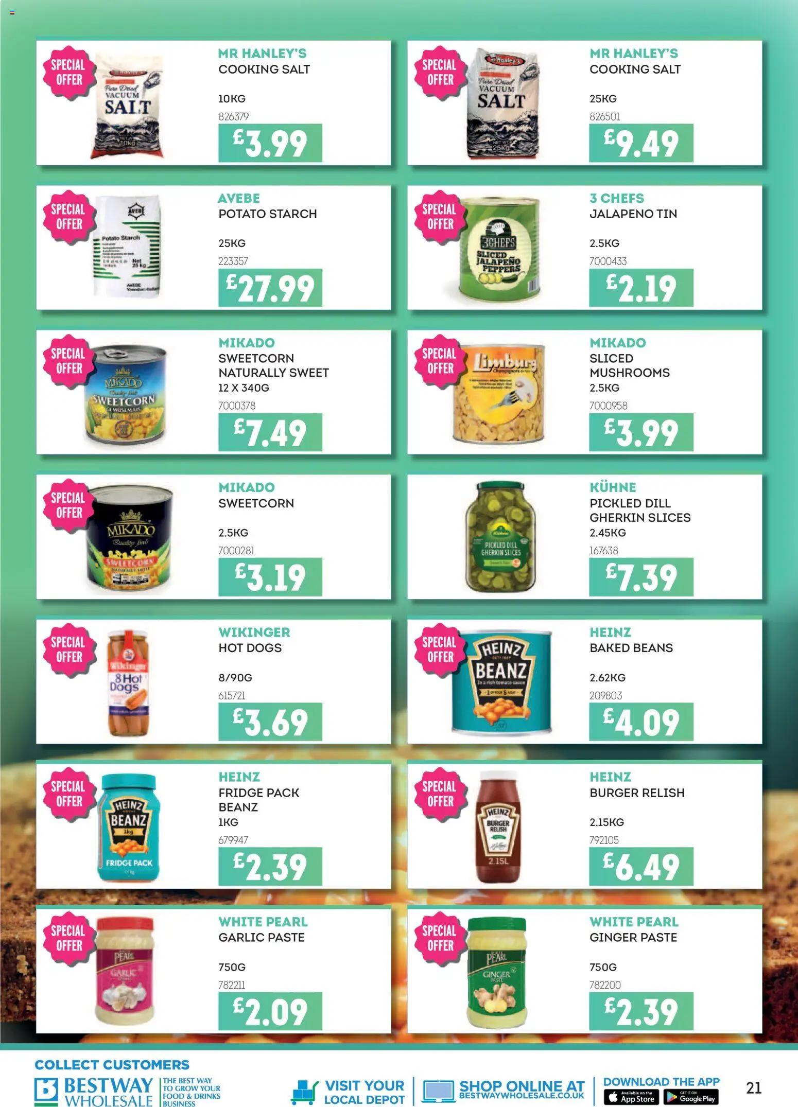 {H1} | Page: 21 | Products: Sauce, Peppers, Mushrooms, Potato starch