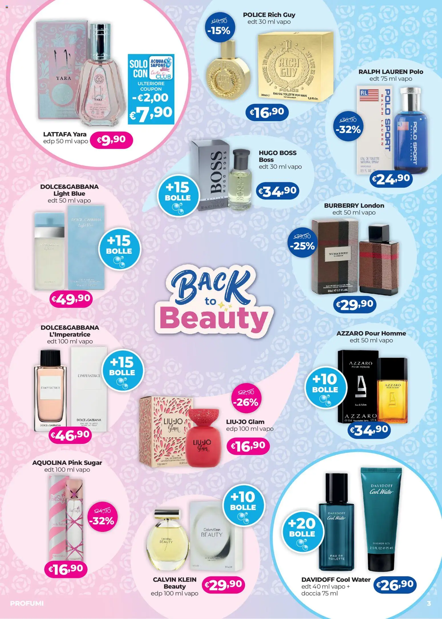 Volantino Acqua e Sapone del 03/08/2026 | Pagina: 3 | Prodotti: Polo, Profumi, Doccia, Burberry London