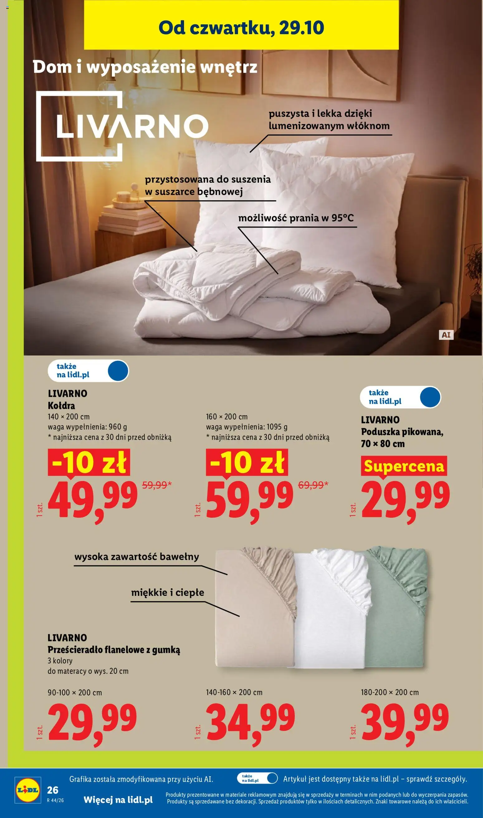 Lidl Katalog od 26.10.2026 | Strona: 32 | Produkty: Waga, Poduszka, Prześcieradło, Kołdra
