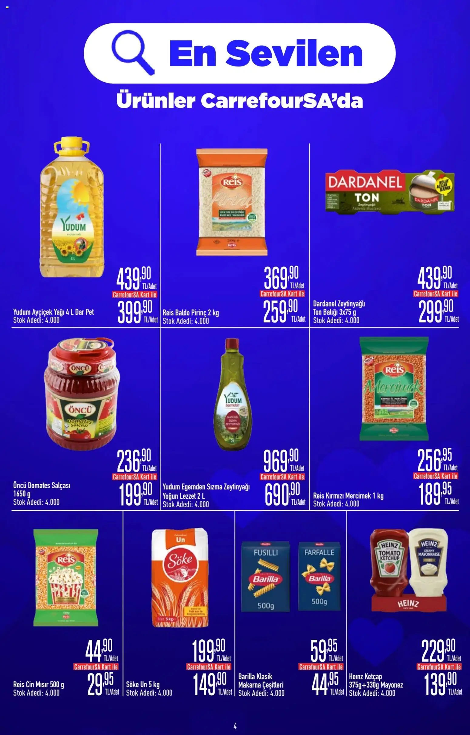 CarrefourSA Katalog - 11.06.2026 tarihinden itibaren geçerlidir | Sayfa: 4 | Ürünler: Pirinç, Makarna, Ketçap, Mayonez