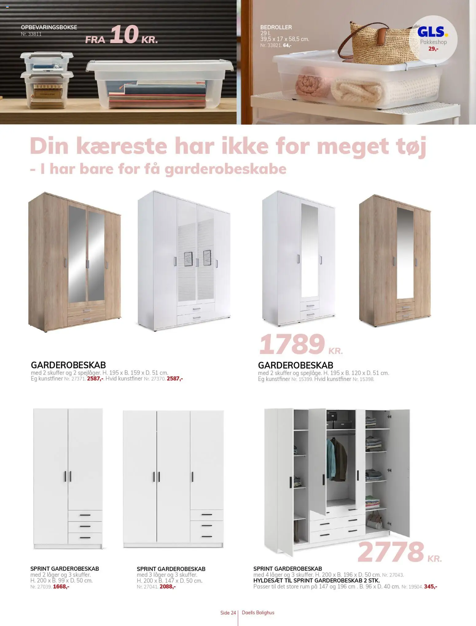 Daells Bolighus tilbudsavis – gyldig fra 11/02/2026 | Side: 24 | Produkter: Garderobeskabe, Tøj