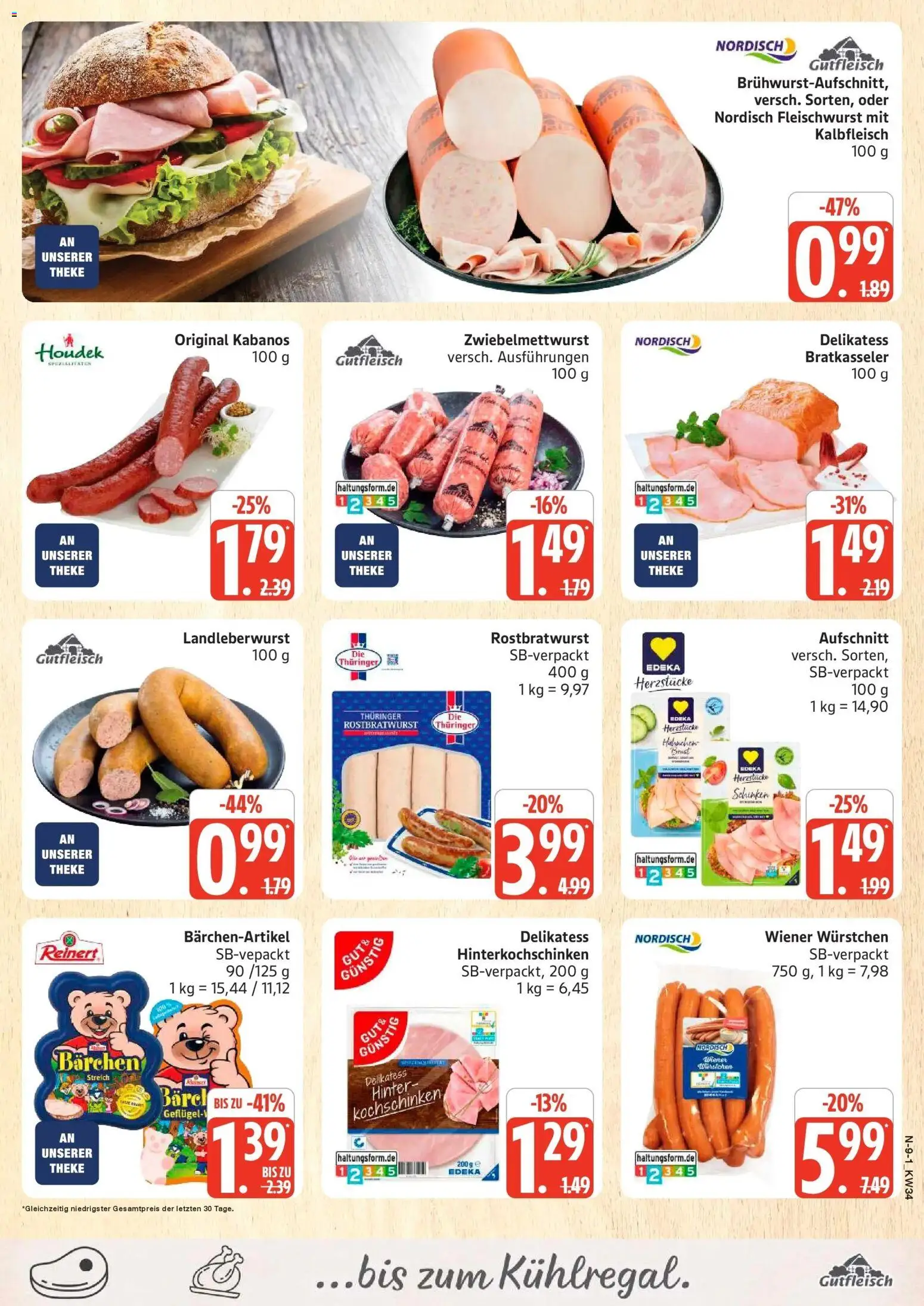 Edeka Prospekt Rostock (ab 17.08.2026) » Angebote Online | Seite: 9 | Produkte: Wiener wurstchen, Theke