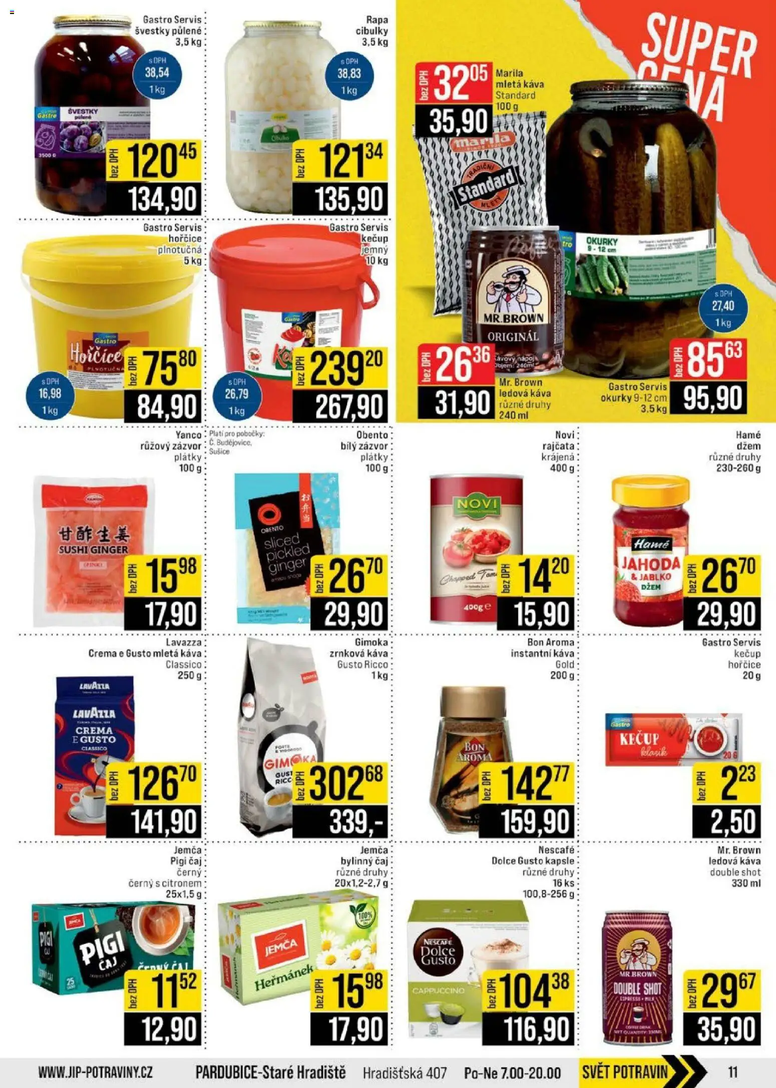 Jip leták - Cash & Carry od 22.04.2026 | Strana: 11 | Produkty: Kapsle, Instantní káva, Okurky, Káva Standard