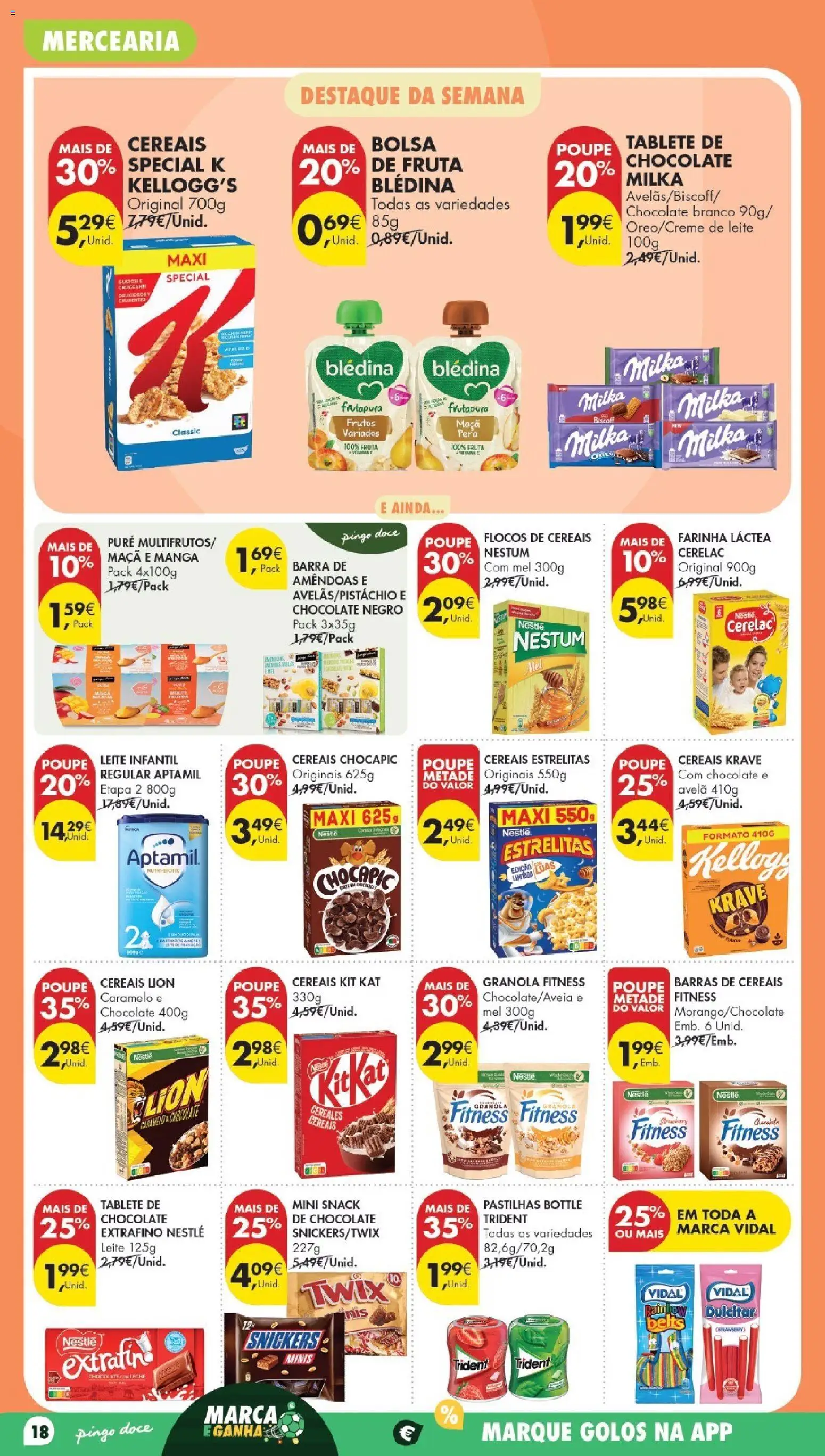 Pingo Doce Poupe Esta Semana Madeira │ válido de 30/06/2026 | Página: 18 | Produtos: Bolsa, Granola, Leite, Maça