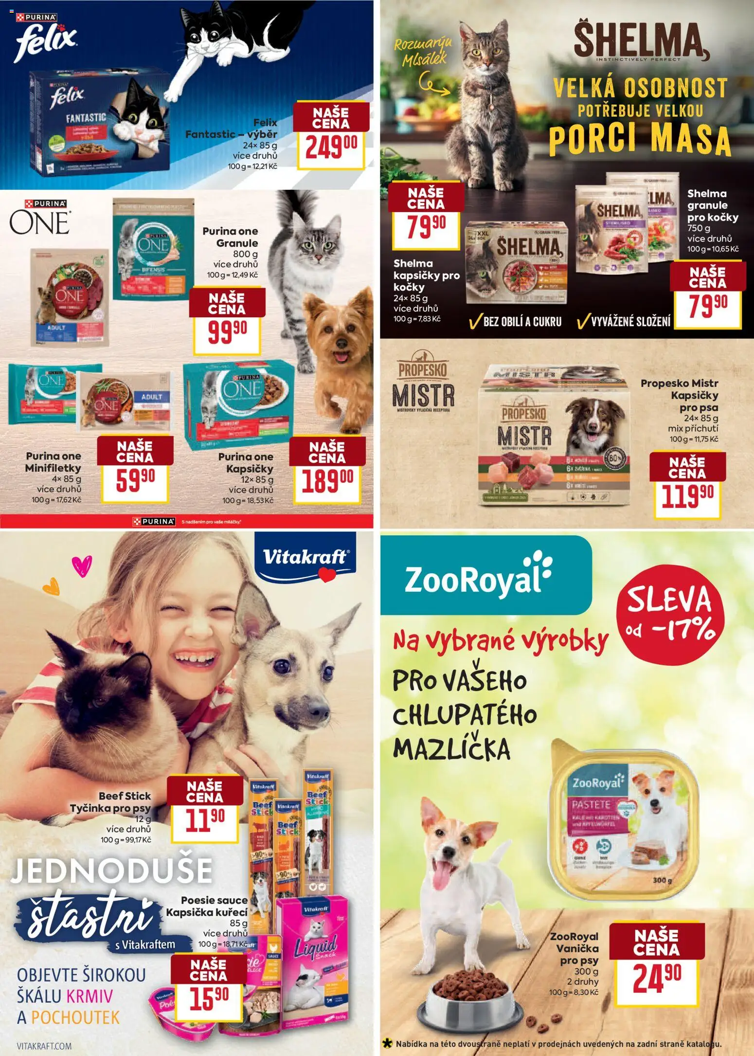 Billa leták - Vaše oblíbené značky od 12.08.2026 | Strana: 29 | Produkty: Felix, Granule, Purina one, Kapsičky