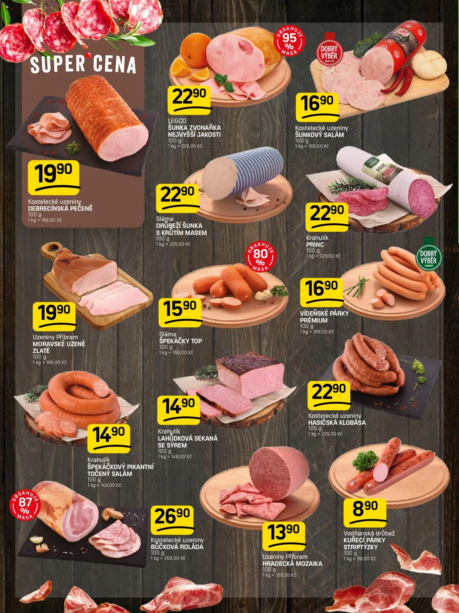 Flop leták od 26.08.2026 | Strana: 2 | Produkty: Salám, Šunka, Uzeniny, Moravské uzené