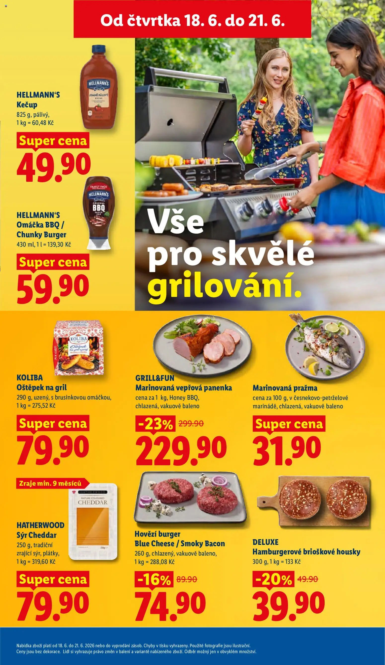 Lidl leták od 18.06.2026 | Strana: 13 | Produkty: Panenka, Burger buns, Vepřová panenka, Hellmann's kečup