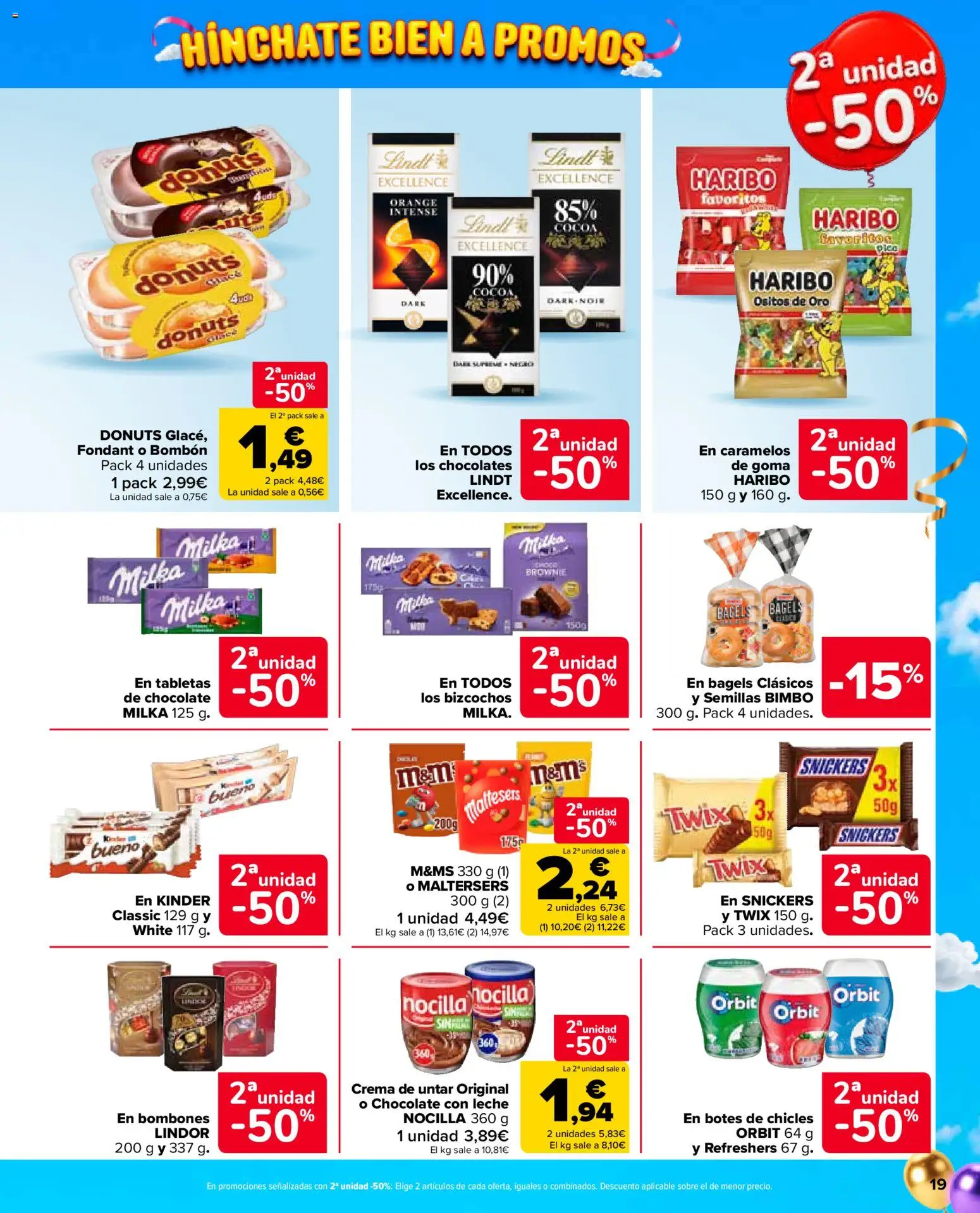 Carrefour Market folleto │ válido desde el 24/09/2026 | Página: 19 | Productos: Chicles, Lindt, Crema, Chocolate con leche